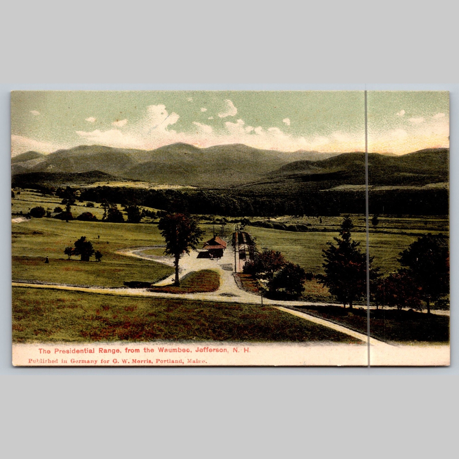 Postcard The Presidential Range from the Waumbec Jefferson NH
