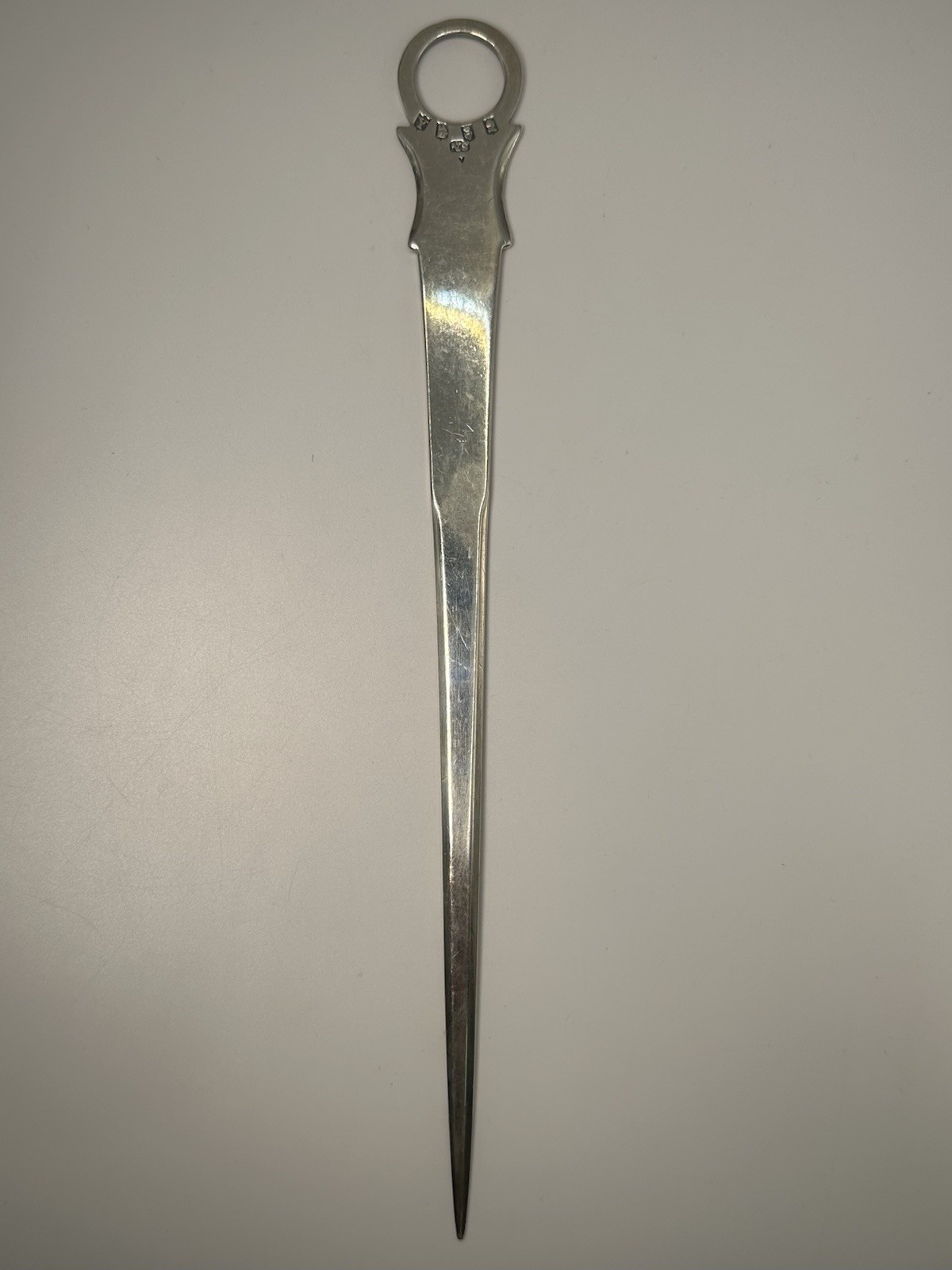 Antique Georgian Irish Sterling Silver Letter Opener Hallmarked 10” 59.6g