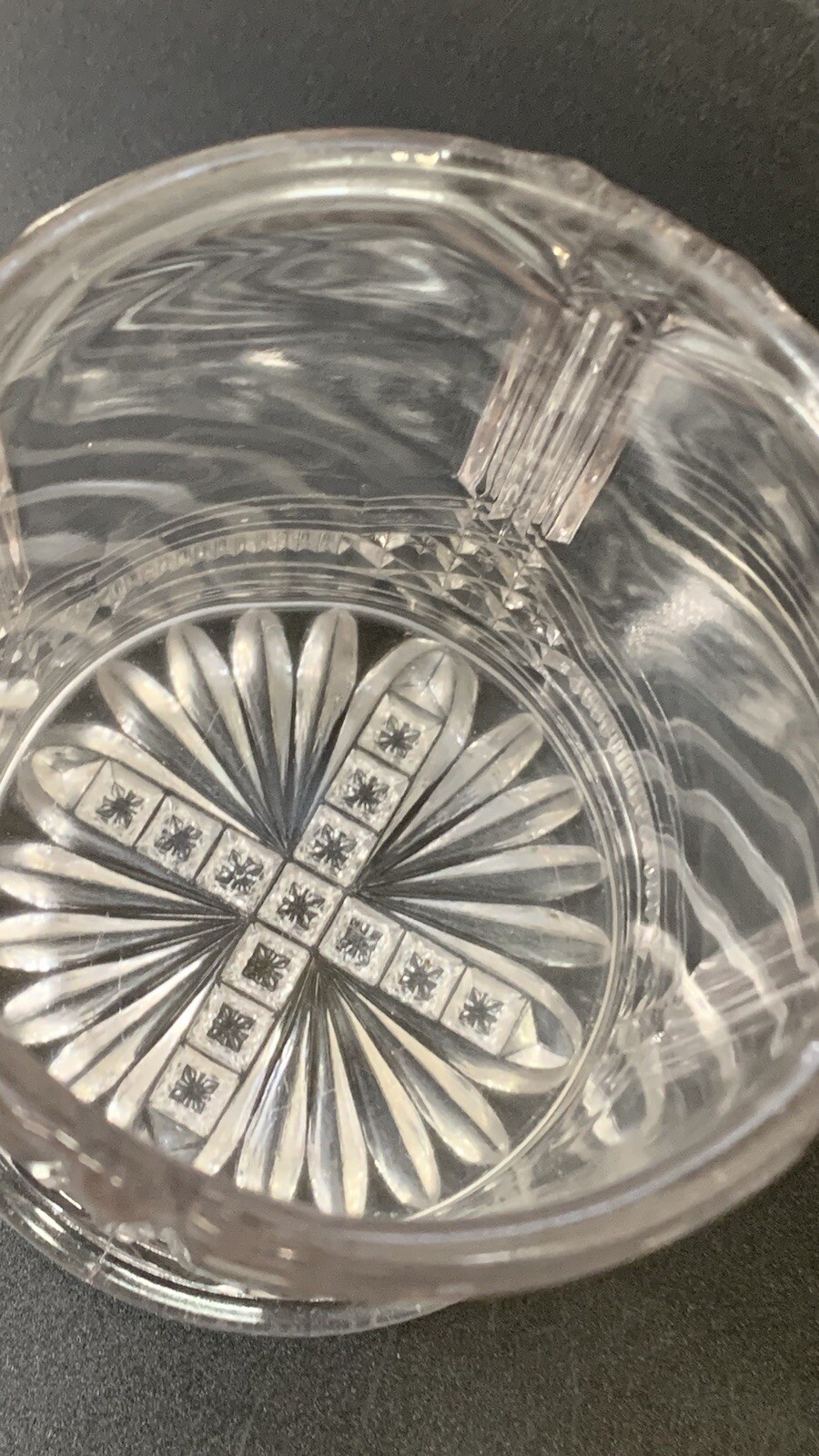 EAPG GLASS 1880s Early American Pressed Vase Celery Dish Jar PURPLE TINT