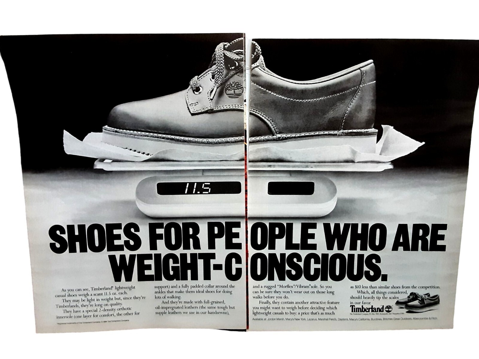 1984 Timberland Lightweight Casual Shoes Original Print Ad
