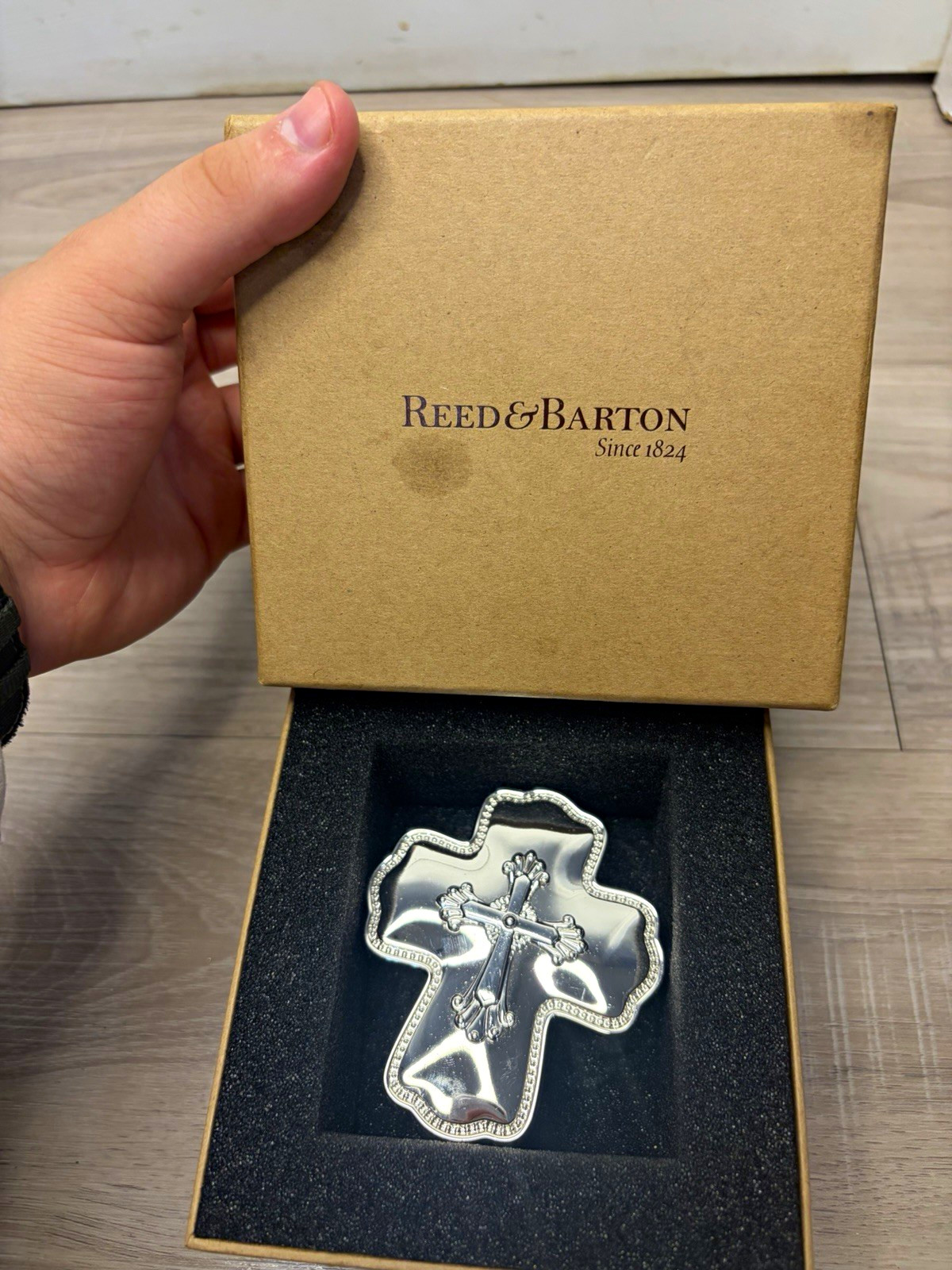 Reed & Barton Musical Cross Ornament Silver Plated 4714 2019