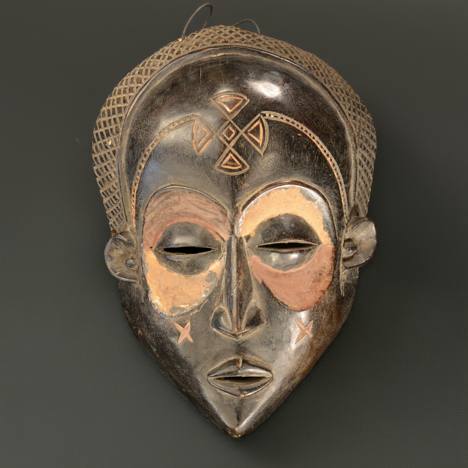African Chokwe Mask 33 - vintage tribal wall art