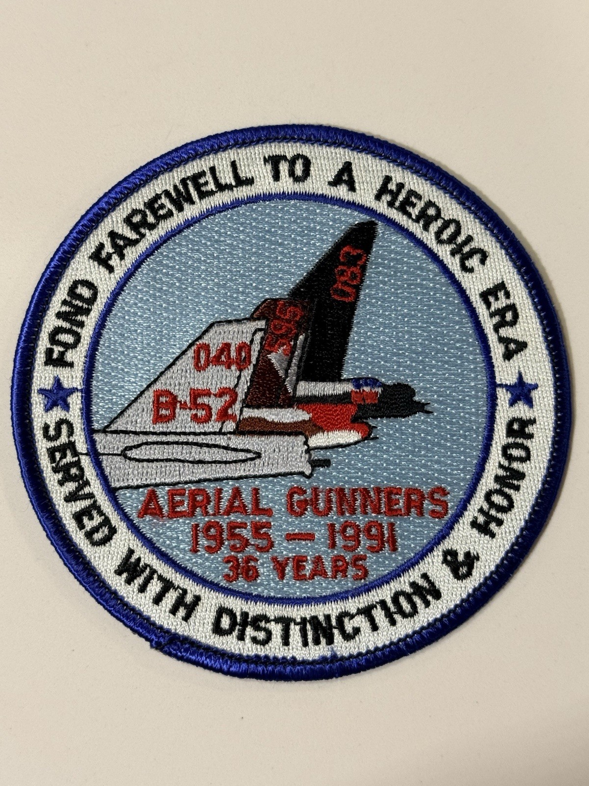 Authentic USAF B-52 Stratofortress Aerial Gunners 1966-1991 Farewell Patch - VII