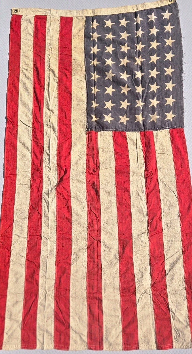 Vintage 48-Star United States Flag WWII Military Laundry Mark PEX-209 Vintage 48-Star United States Flag WWII Military Laundry Mark PEX-209