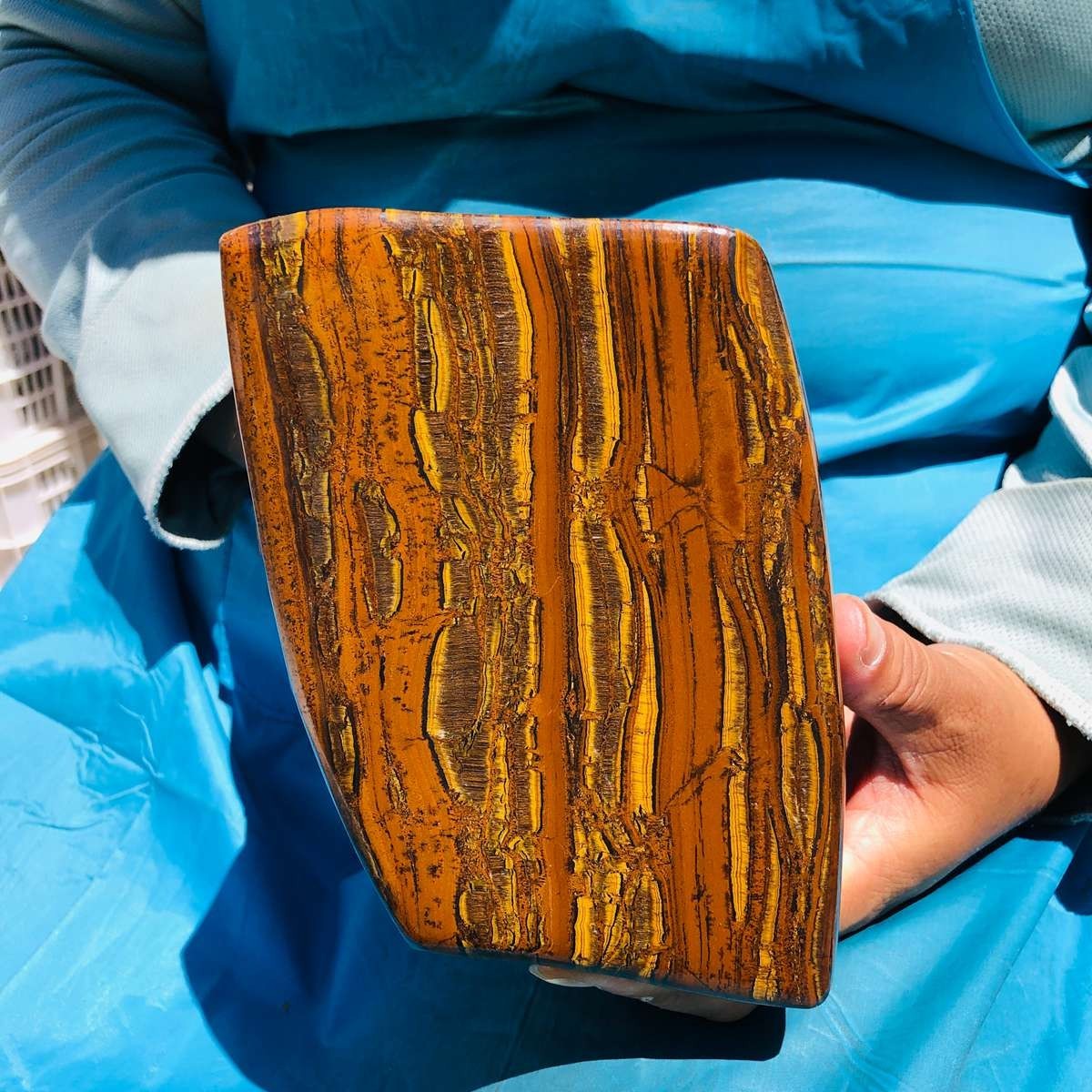 9.54LB Large Natural Tigers Eye Quartz Crystal Rough Mineral Specimen Healing