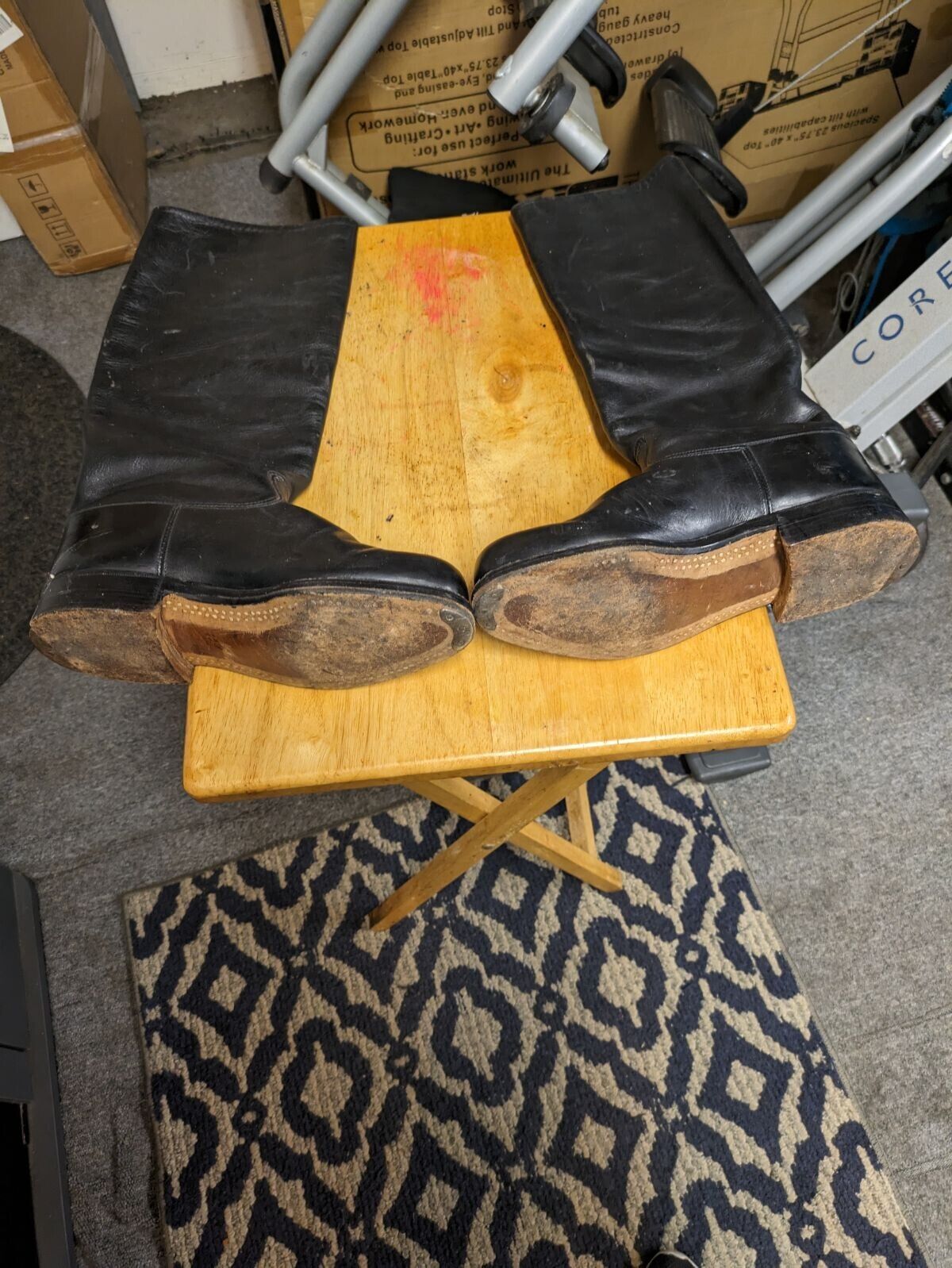Original  WW2  German Officer's boots, black