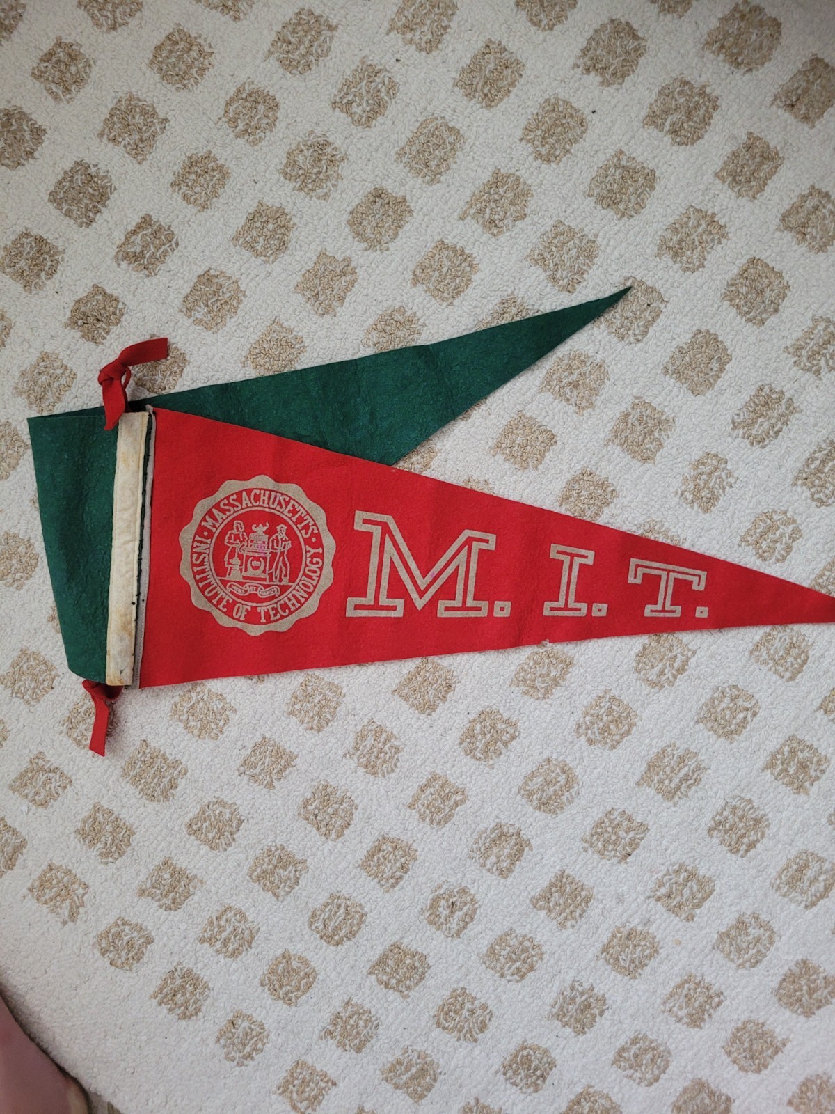 vintage MIT and York Felt Banner Flags