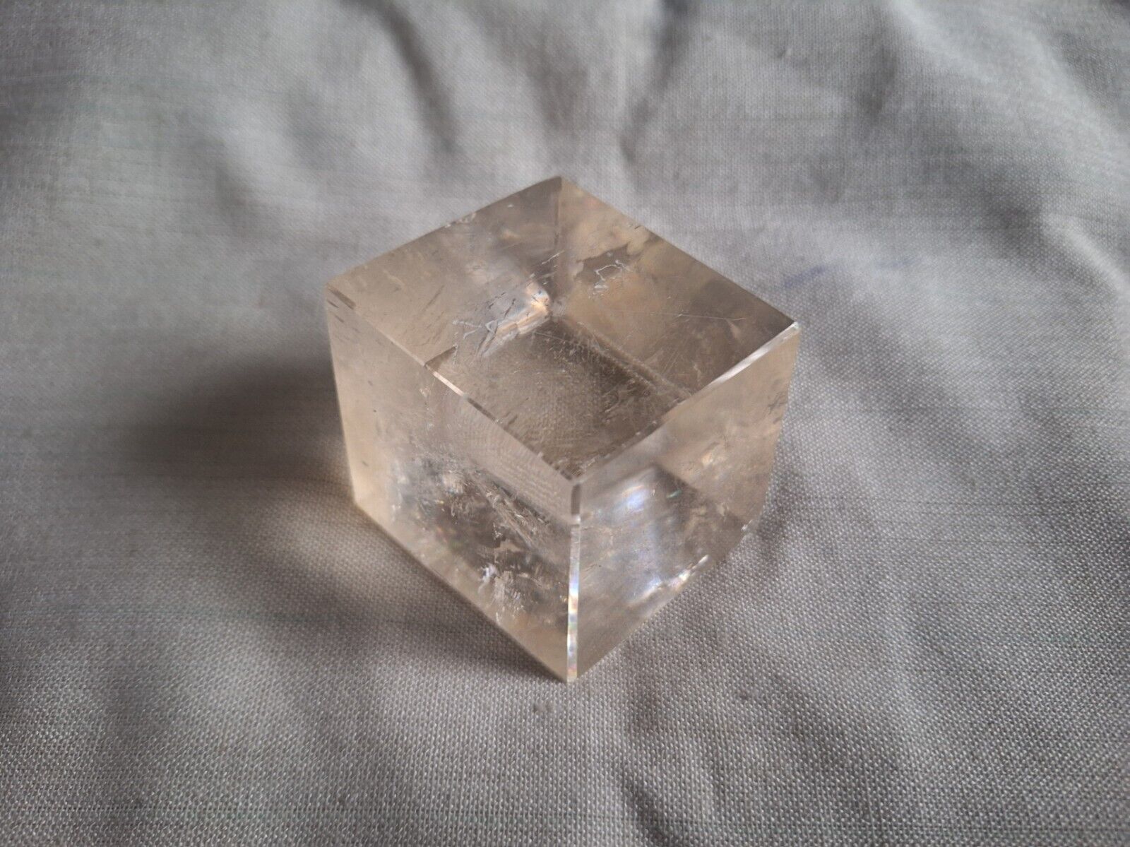 Optical Calcite, Polished  - Iceland Spar -Excellent Quality- Brazil 5x4,5 cmts.