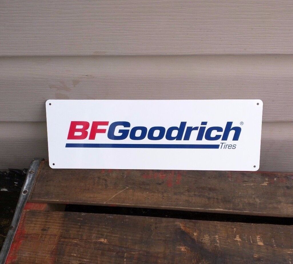 BF Goodrich Tires Metal Sign Shop Garage Racing Mechanic 4x12 50119