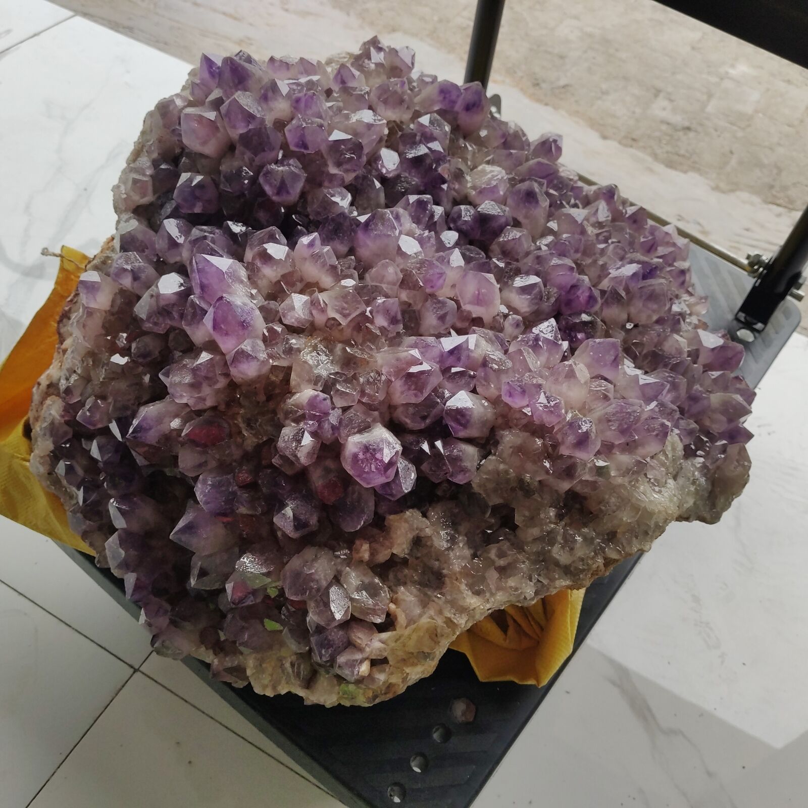 175LB Huge Natural amethyst Cluster purple Quartz Crystal Rare mineral Specimen