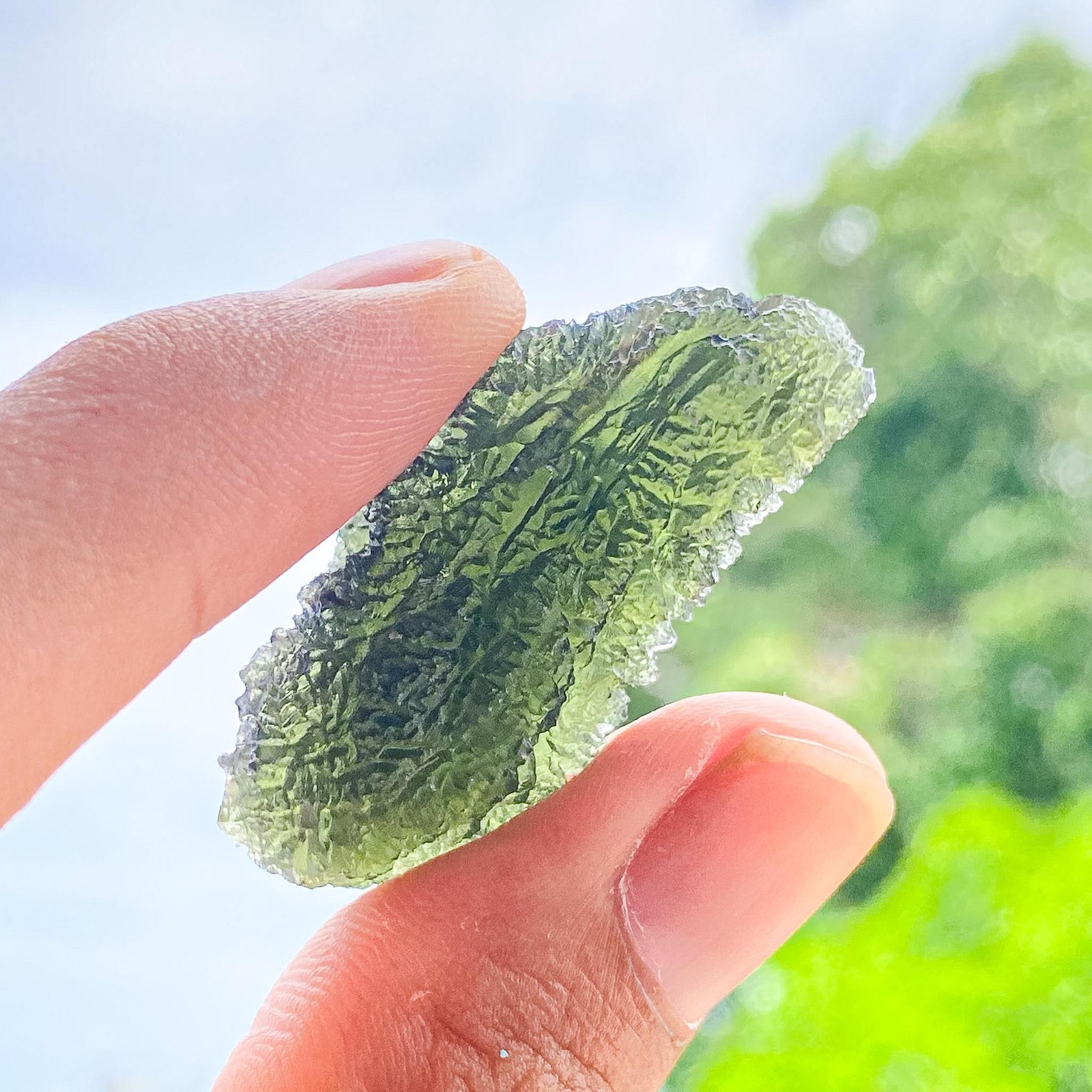 53.65 ct 10.73 gr MOLDAVITE - CZECH REPUBLIC (Meteorite) Natural Rare Untreated