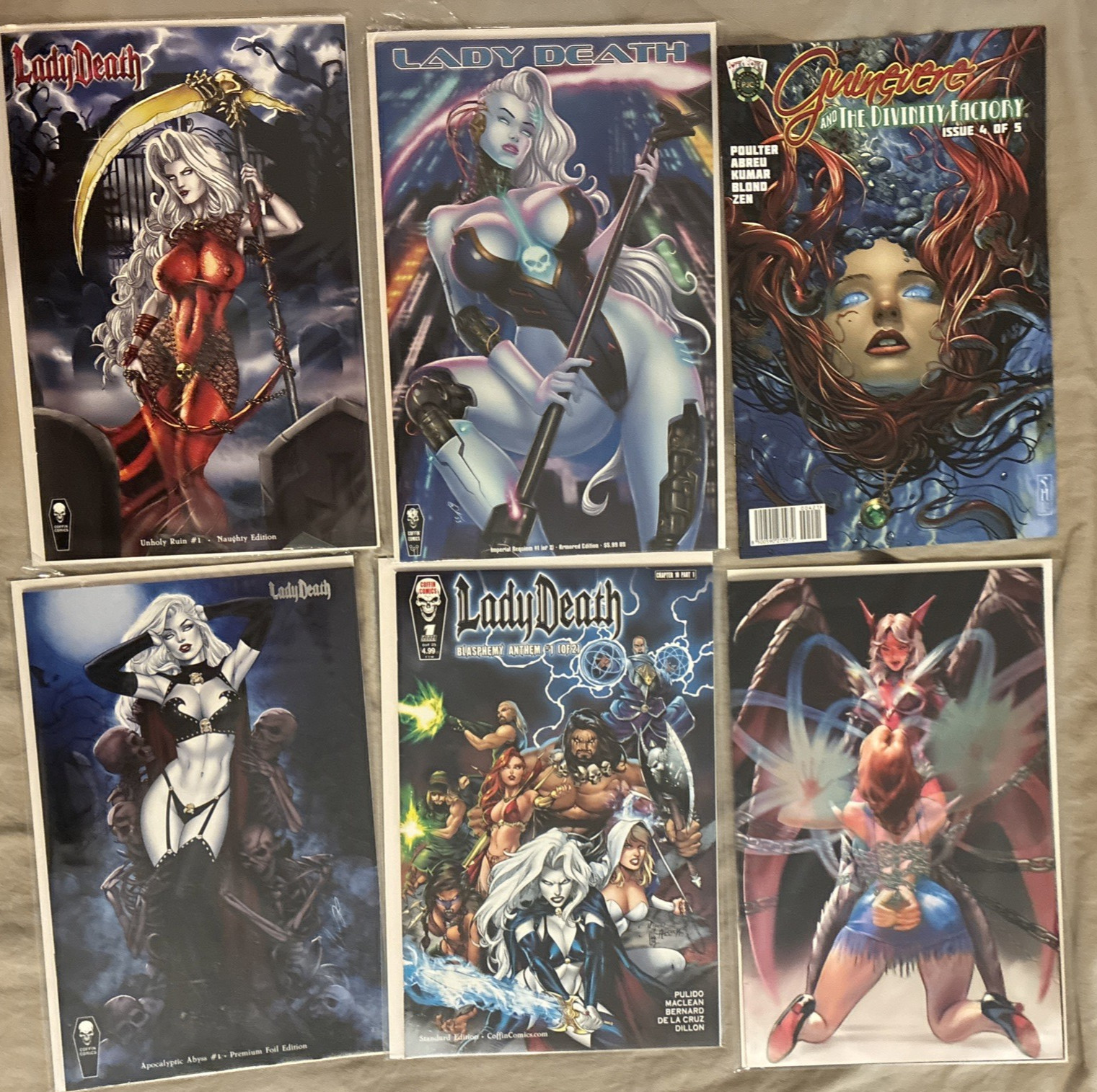 73 Comic Book Lot: Lady Death, Zenescope, White Widow, indie publishers