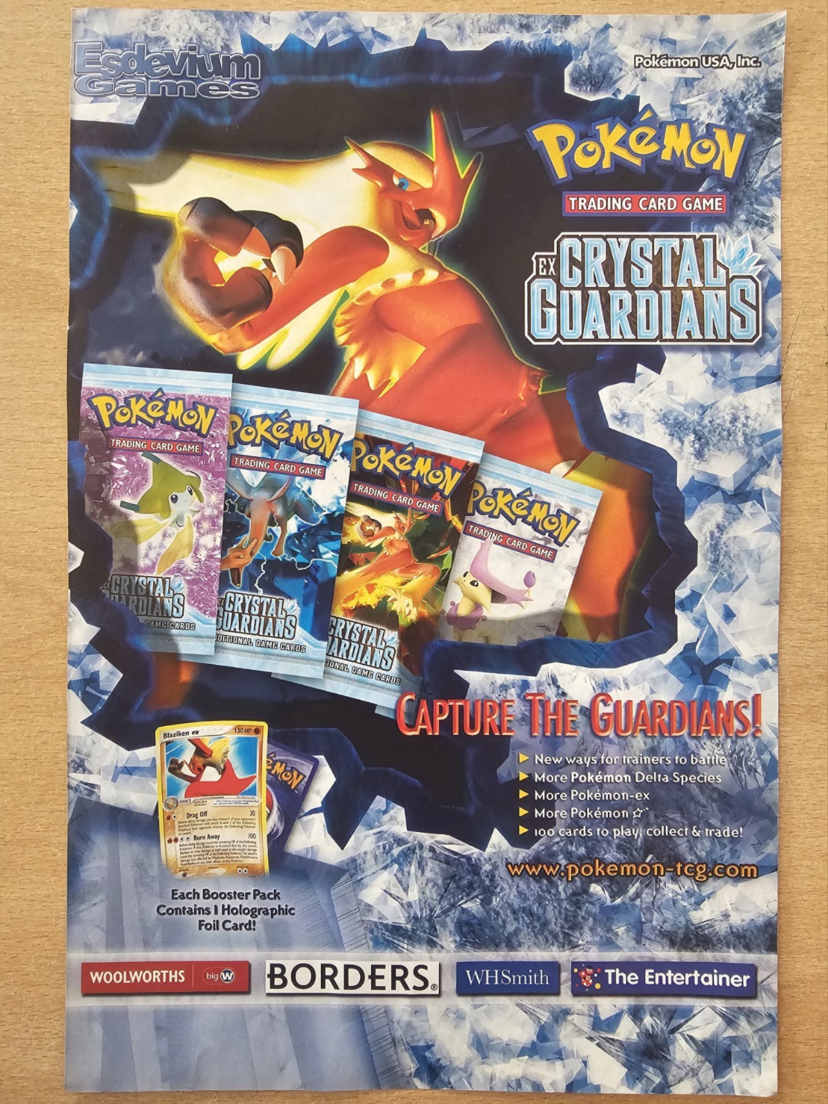 Pokémon Trading Card Game Ex Crystal Guardians Poster Style Magazine Advert 2006