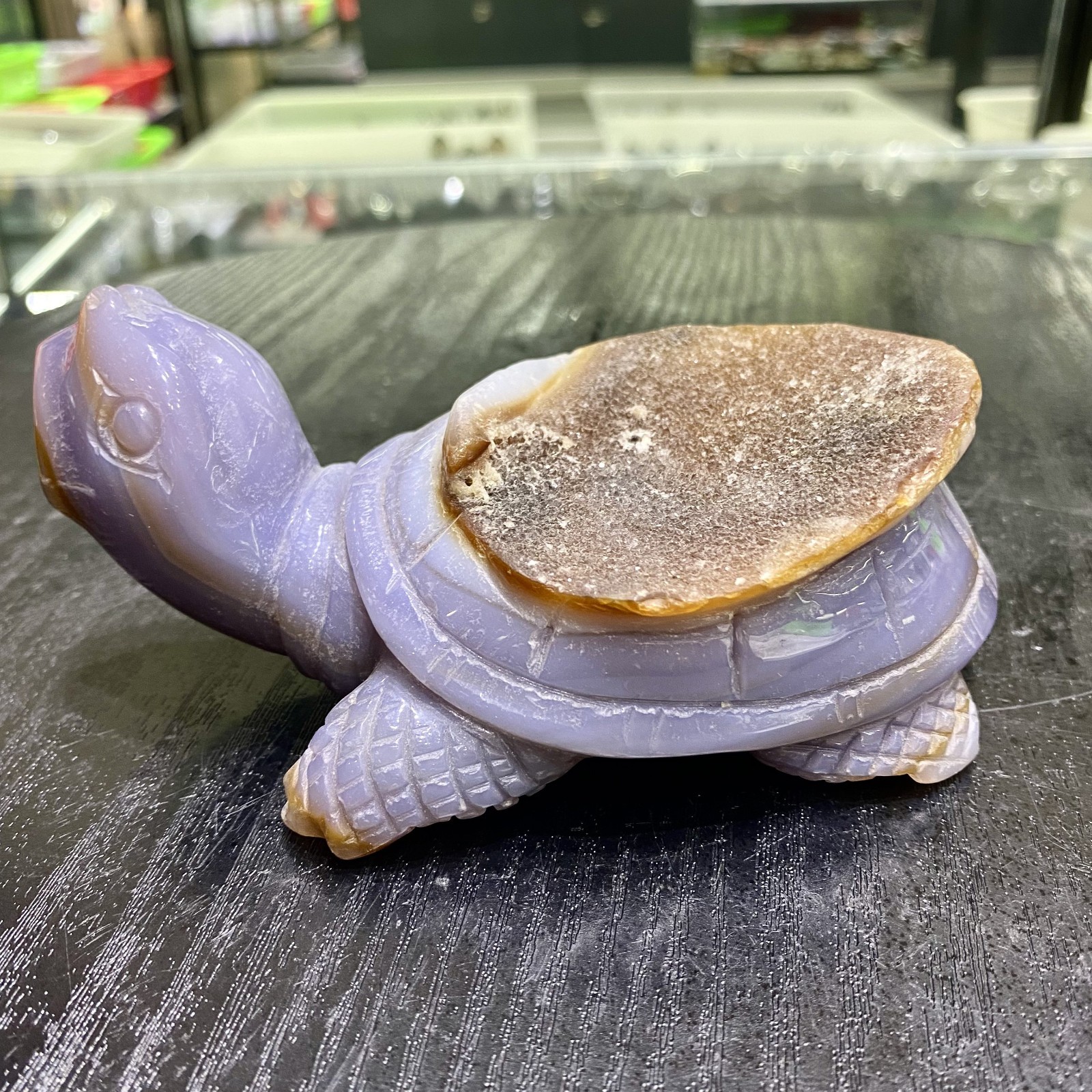500G Natural Amethyst Agate Geode Quartz sea turtle Skull Crystal Reiki Decor