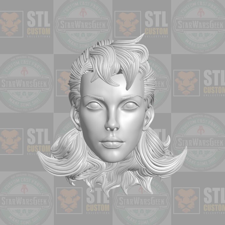 Rachel Summers Excalibur v1 custom head for Marvel Legends & other figures