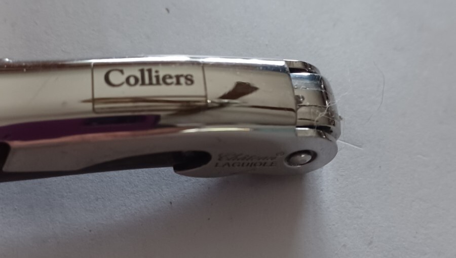 COLLIER Chateau Laguiole Vialis Handmade in France Corkscrew Brown horn