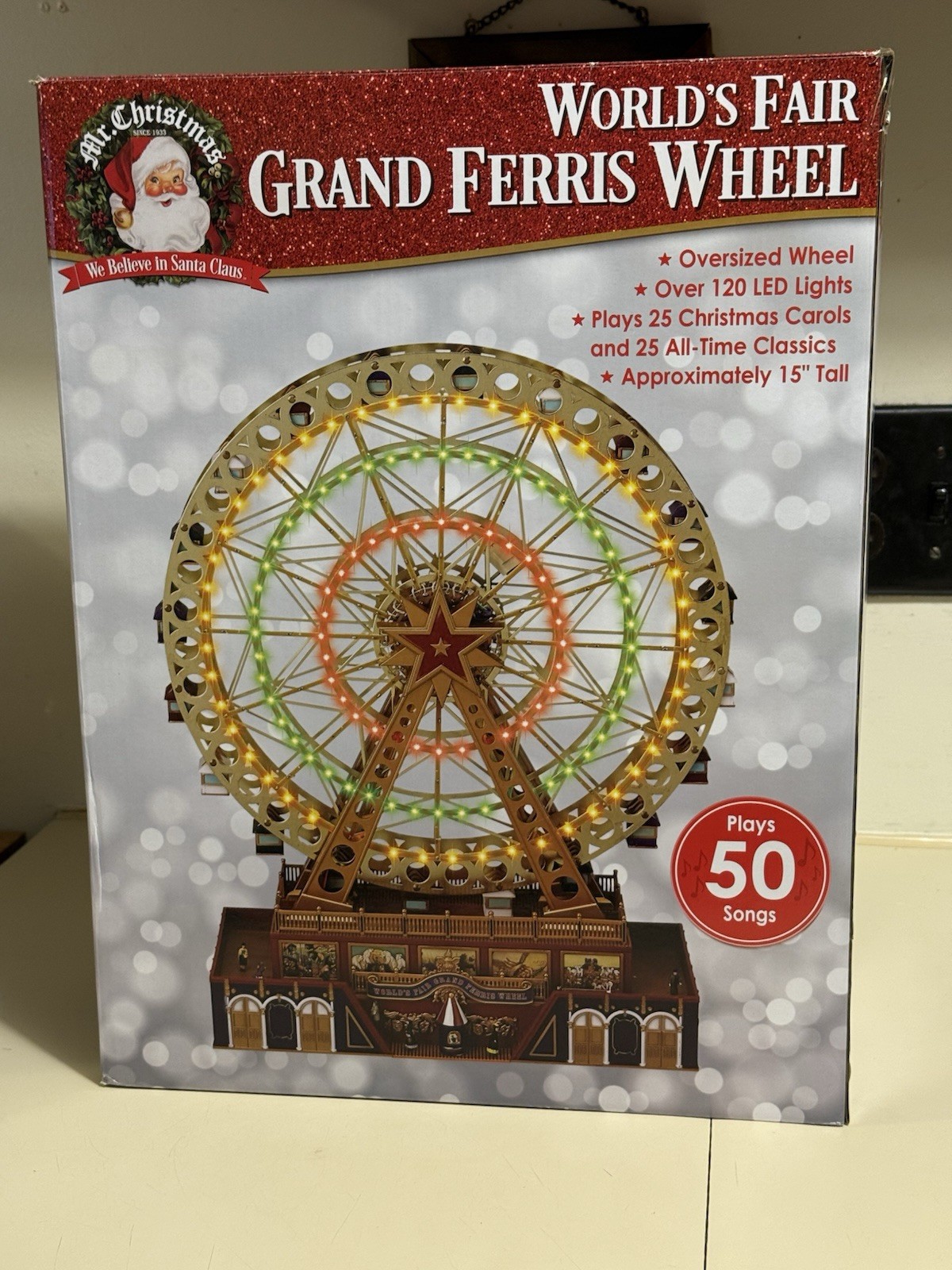 NEW Mr. Christmas World\'s Fair Grand Ferris Wheel Lighted, Musical, Animated NEW Mr. Christmas World\'s Fair Grand Ferris Wheel Lighted, Musical, Animated