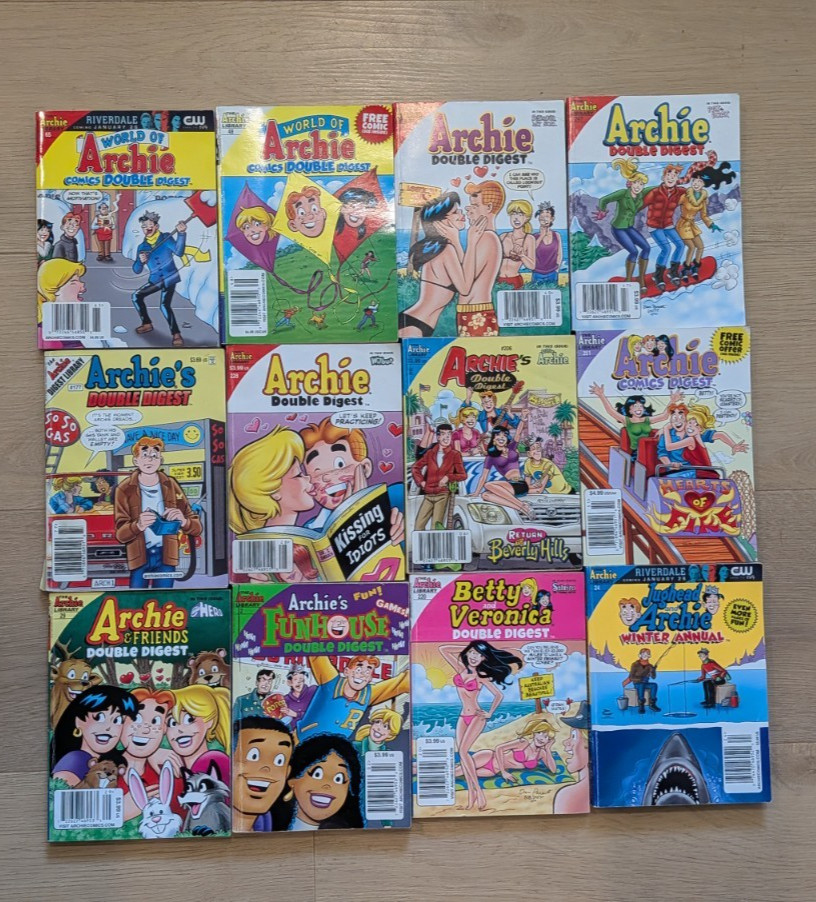 Lot of 12 Archie Comics Double Digests - World of Archie Betty & Veronica Annual Lot of 12 Archie Comics Double Digests - World of Archie Betty & Veronica Annual