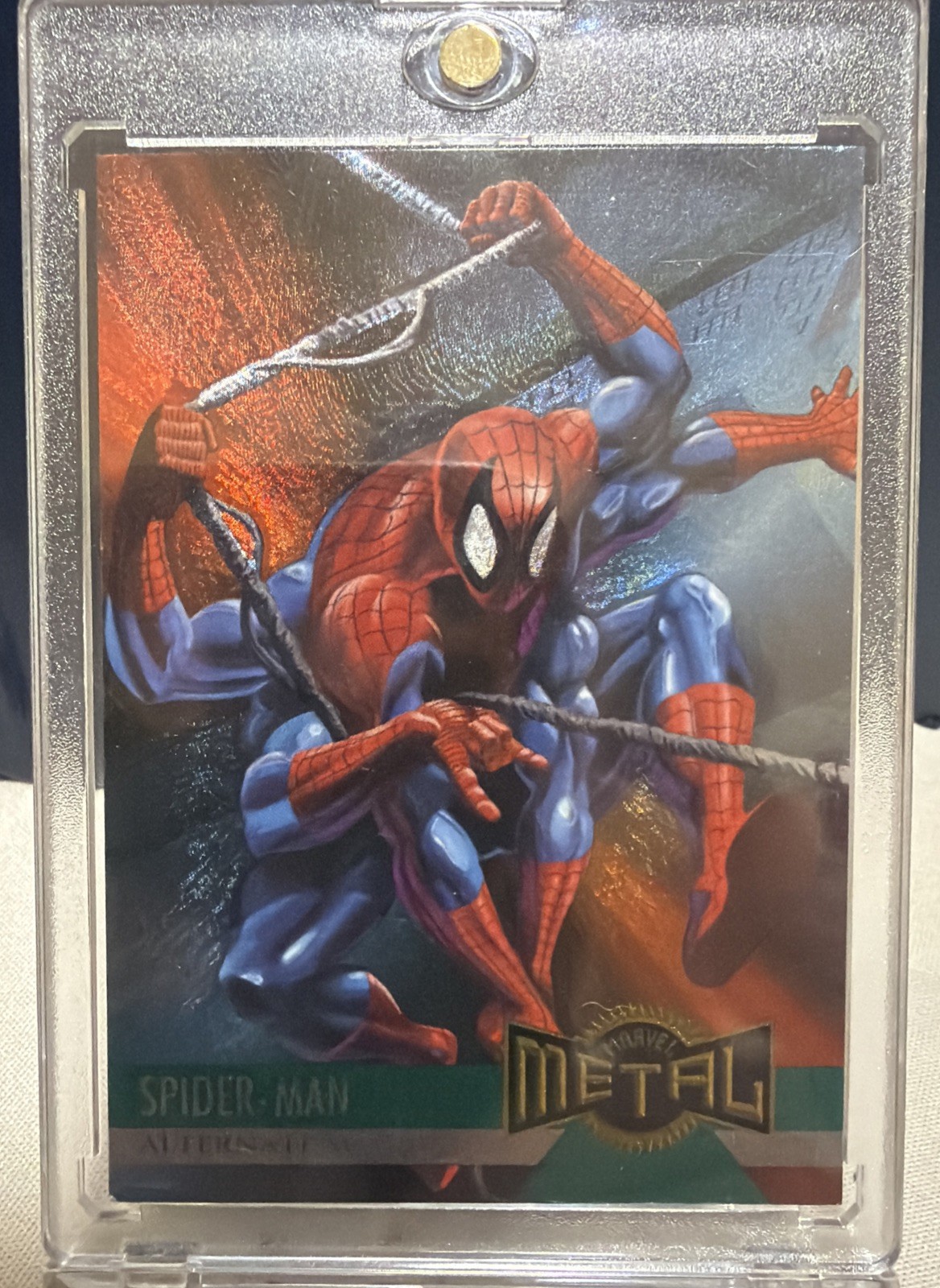 1995 Fleer Marvel Metal Spider-Man Limited Parallel Rare Vintage POP
