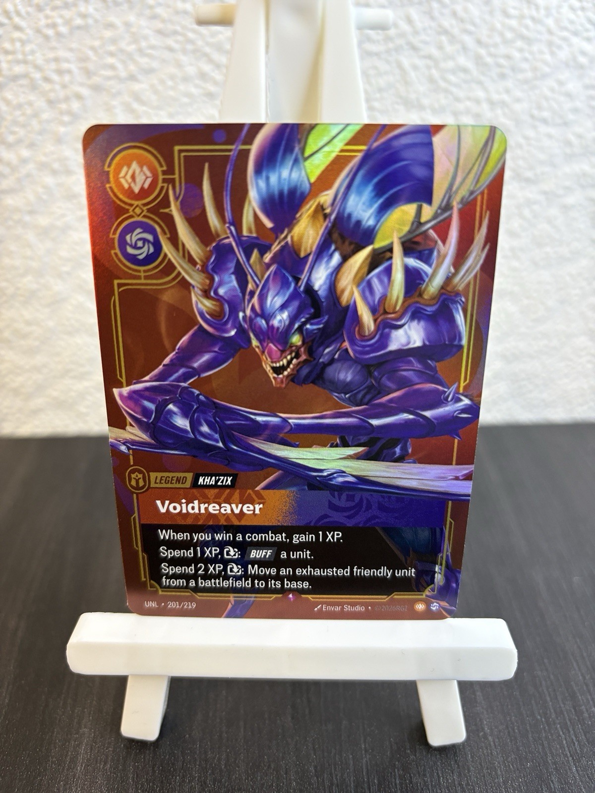 Kha\'Zix, Voidreaver UNL 201/219 Foil Rare Unleashed Riftbound League of Legends