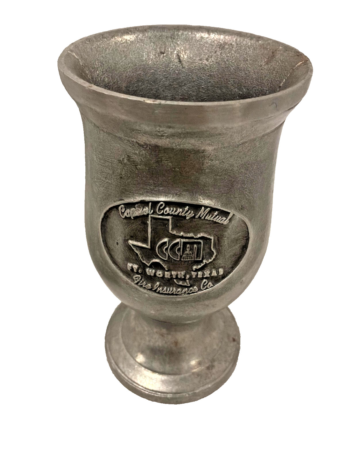 Vintage Capitol County Mutual Texas Insurance Sales Award Pewter Goblet USA