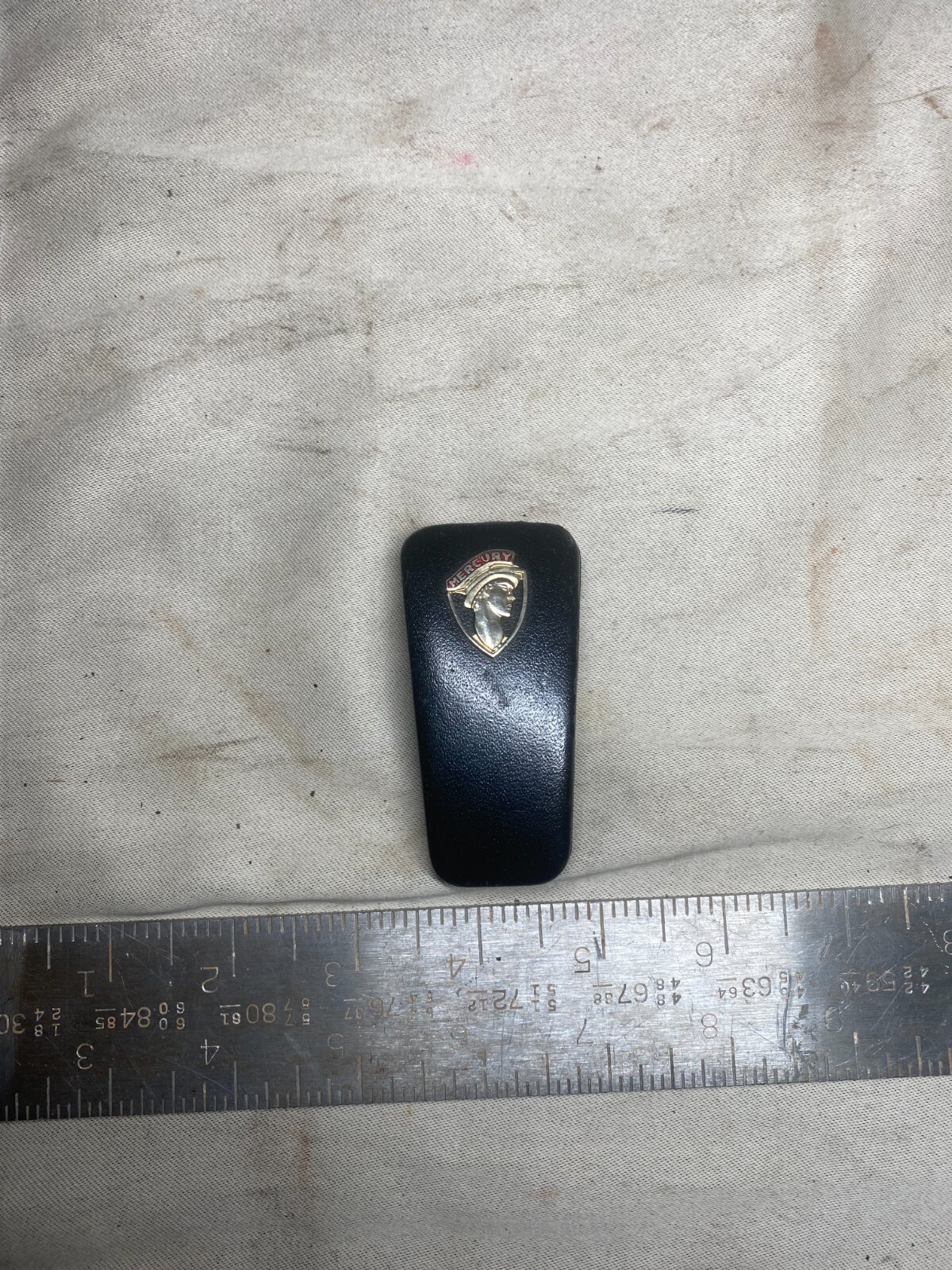 Vintage Mercury Car Hard Shell Key Holder Pocket Coffin Metal Nice Shape