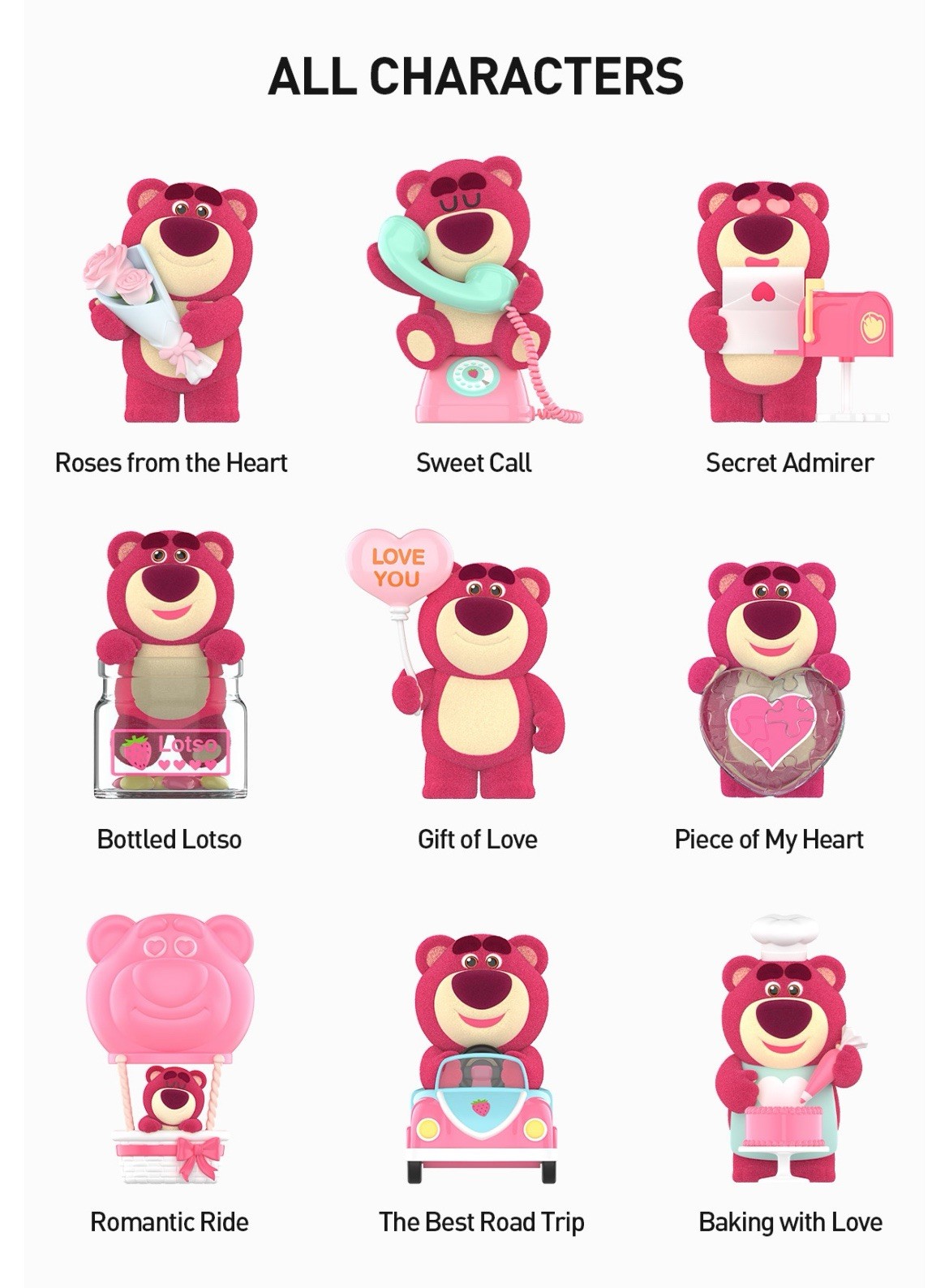 Disney/Pixar Lotso Wondrous Rendezvous Series Figures Set 9 pcs Blind Box