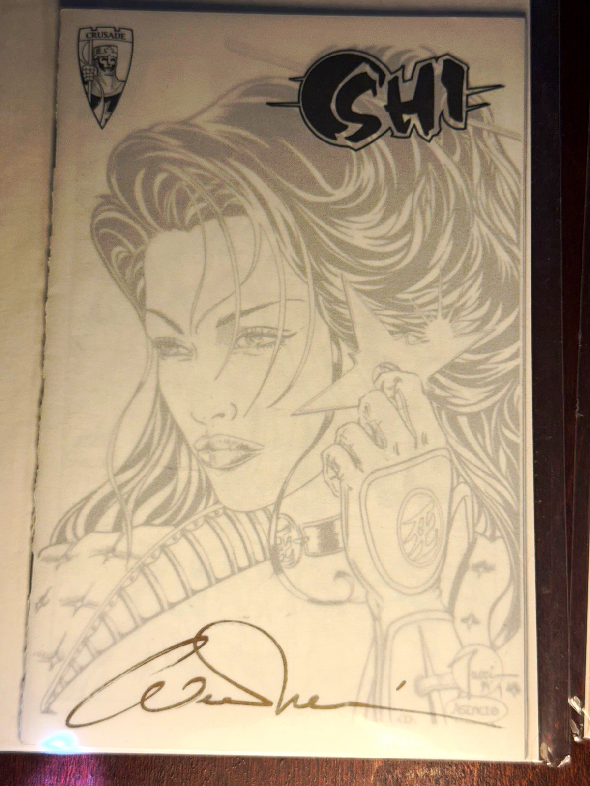 Shi Blank Cover Variant Signed Billy Tucci Crusade Comics Single Issue Rare