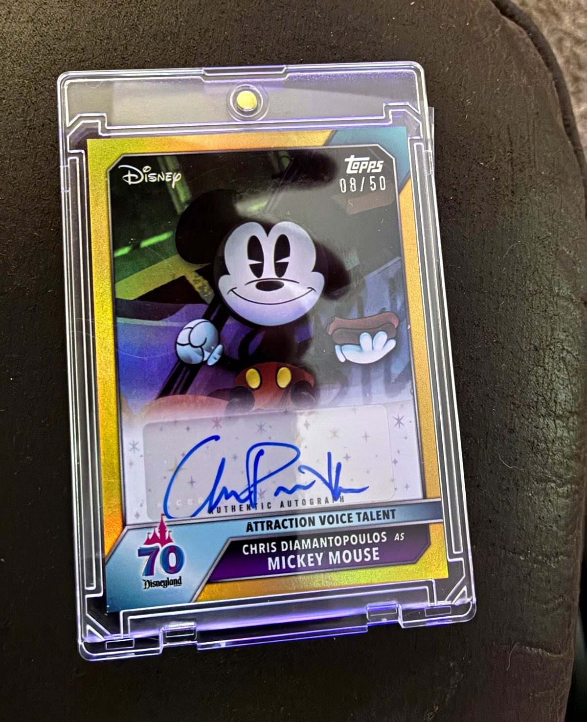 2025 Topps Disneyland 70th AA-CD Mickey Mouse Auto Diamantopoulos /50