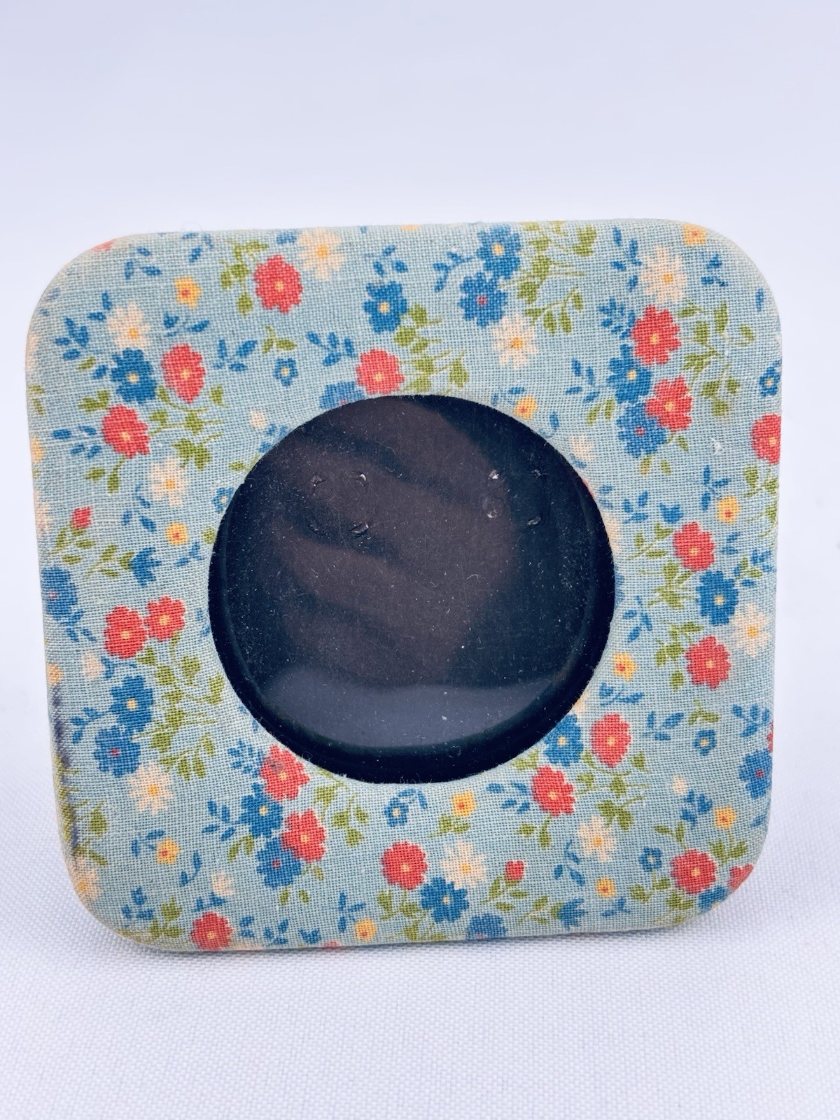 Vintage 1980s Miniature Fabric Picture Frame Floral Calico Chintz Cottagecore Vintage 1980s Miniature Fabric Picture Frame Floral Calico Chintz Cottagecore