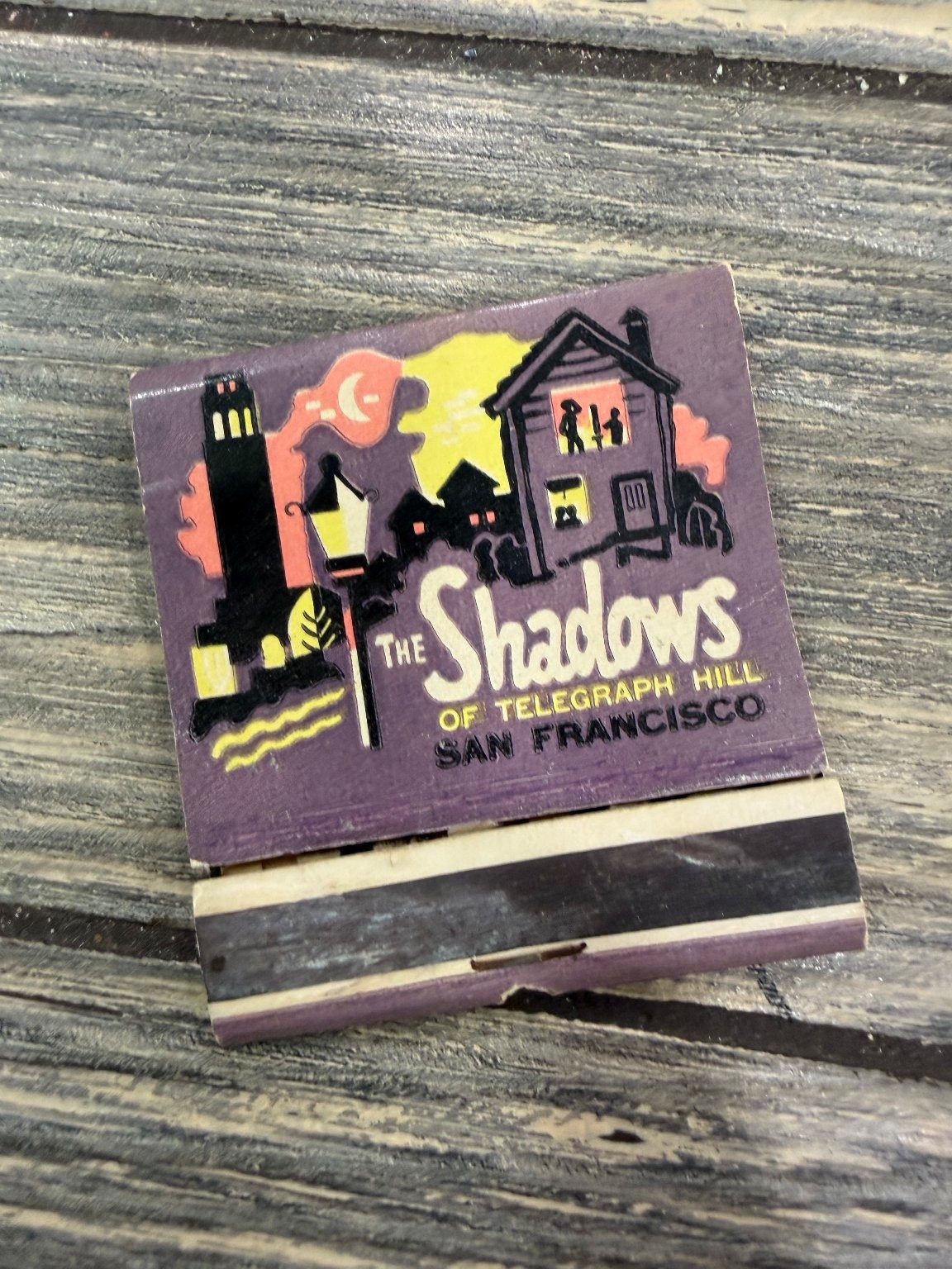 The Shadows San Francisco 1930s-40s Black & White Skyscraper Matchbook