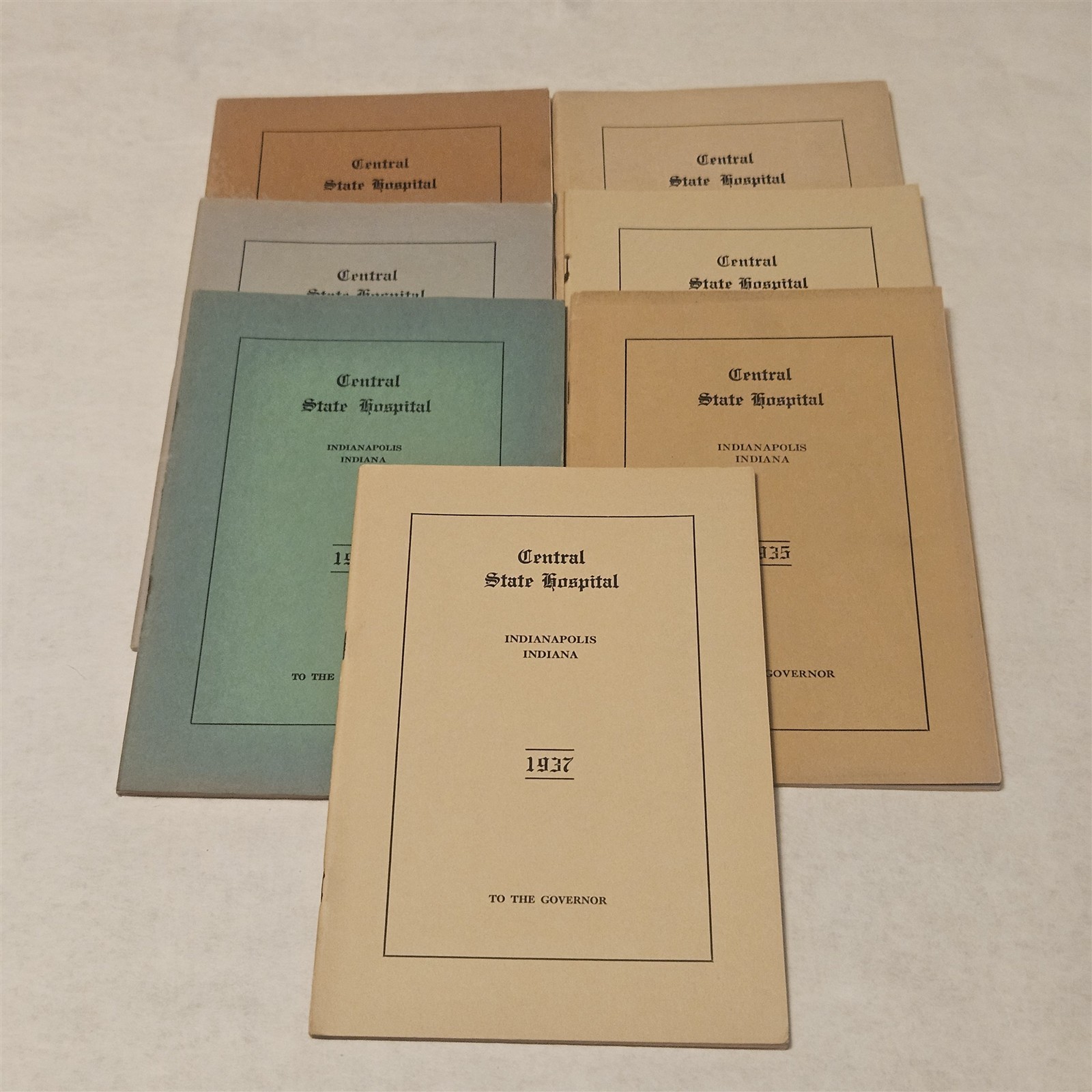 Central State Hospital Indianapolis Annual Reports 1927-1943 6pc Psychiatry