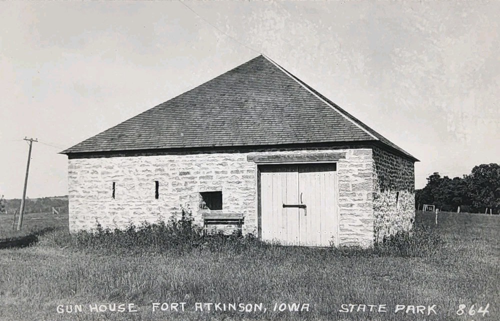 1950\'s RPPC - Ft. Atkinson Gun House - State Park - Ft. Atkinson, Iowa ~#-9310