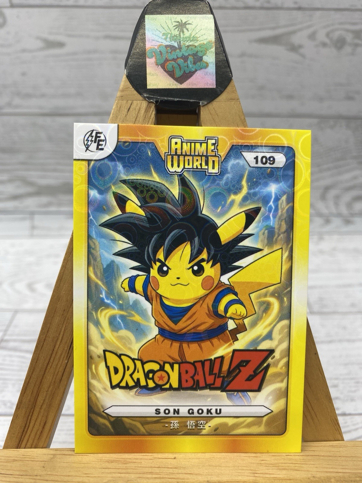 Pikachu As Cosplay Son Goku Dragon Ball Z Anime World Fan Art Prism Holo Card Pikachu As Cosplay Son Goku Dragon Ball Z Anime World Fan Art Prism Holo Card