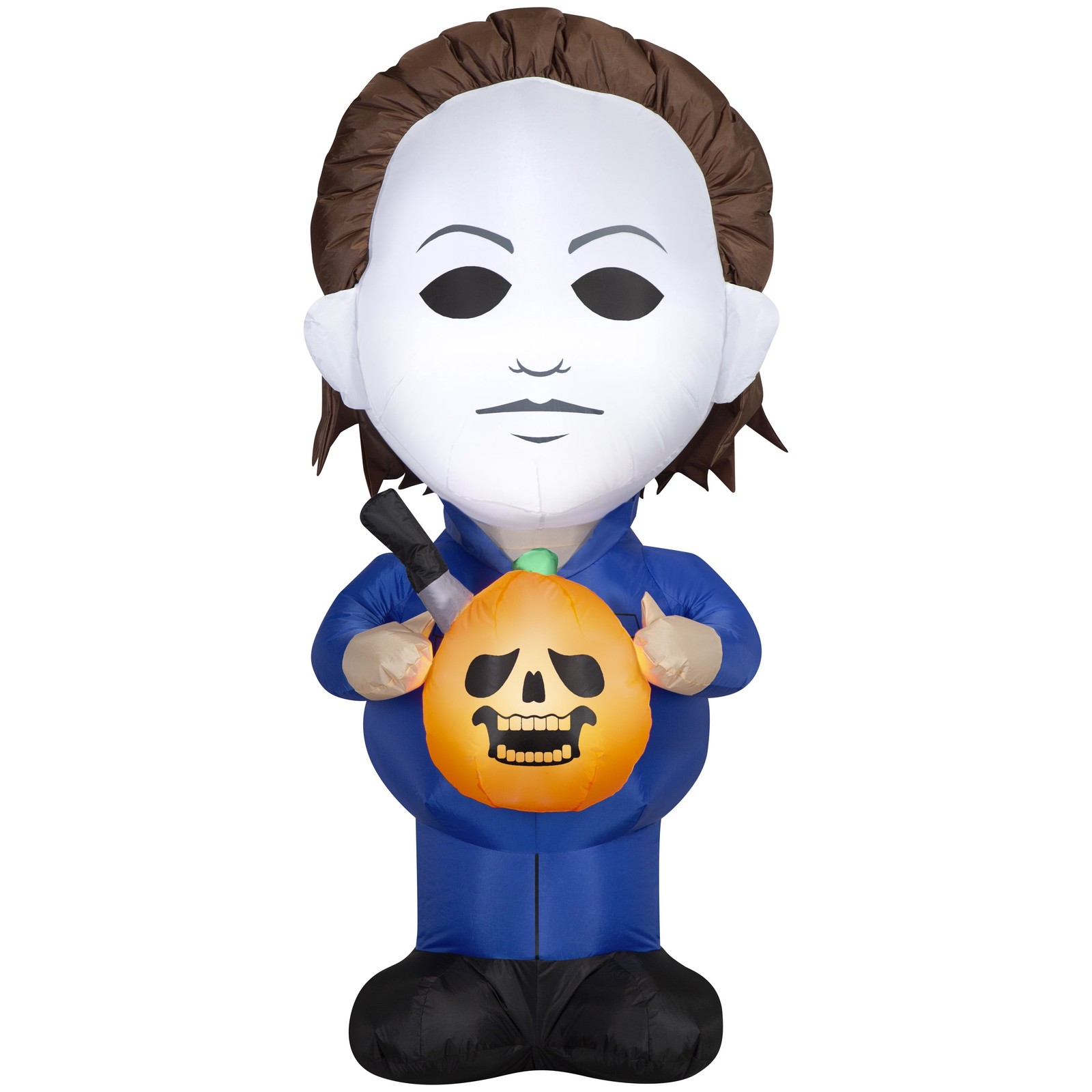 Airblown Halloween Yard Inflatables Light Michael Myers with Jack o\' Lantern and Airblown Halloween Yard Inflatables Light Michael Myers with Jack o\' Lantern and
