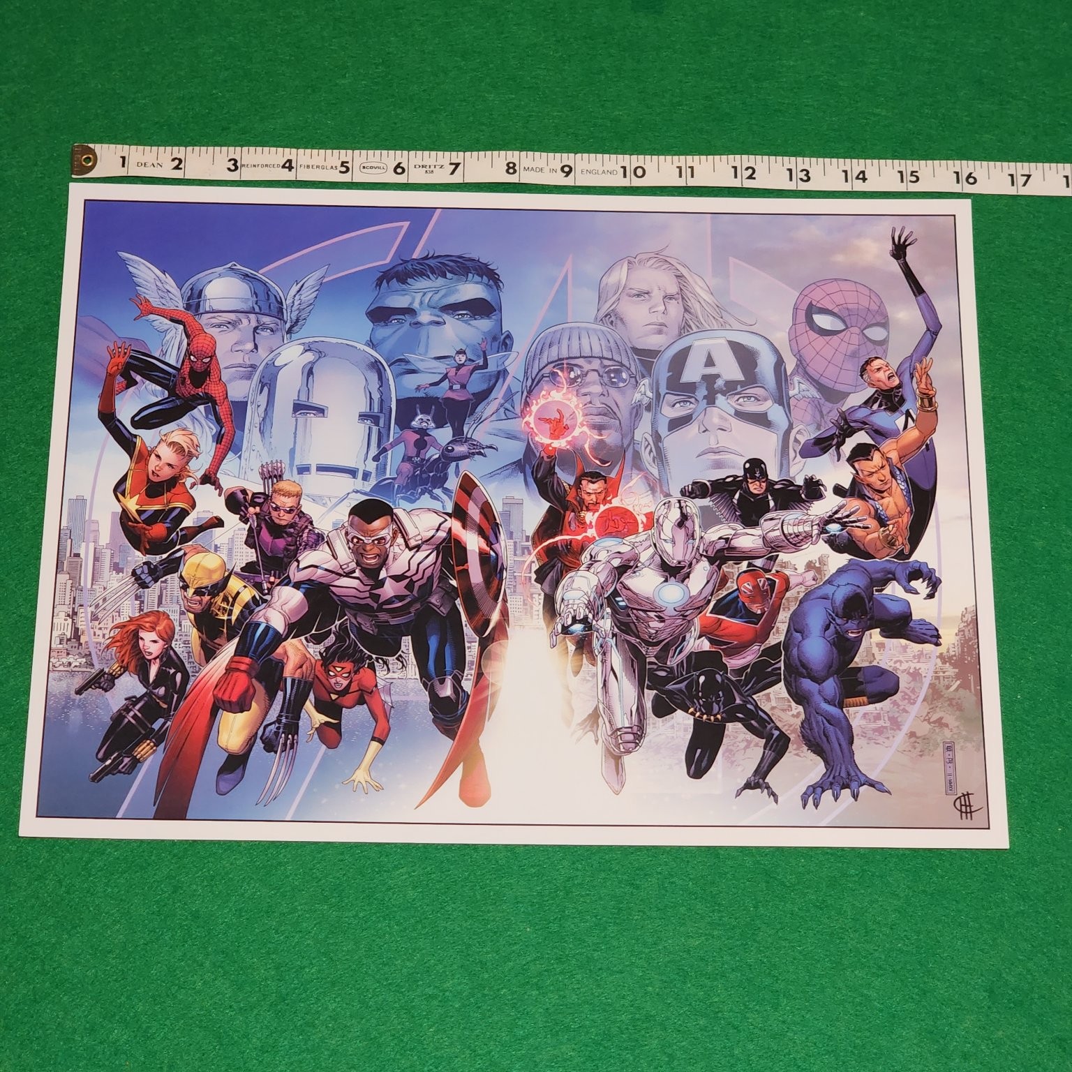 Jim Cheung Signed Secret Wars Avengers X-Men Marvel Art Print 2015 Comic 16x12
