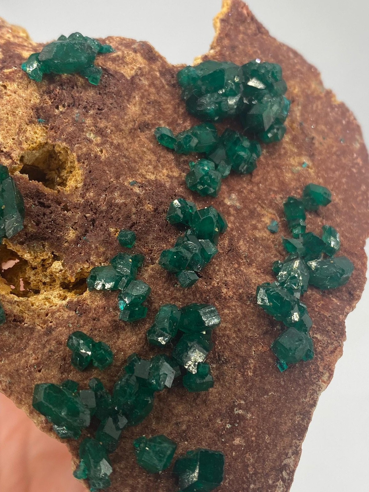 Stunning Luxurious Dioptase Crystals on A Sparkling Matrix - See Video