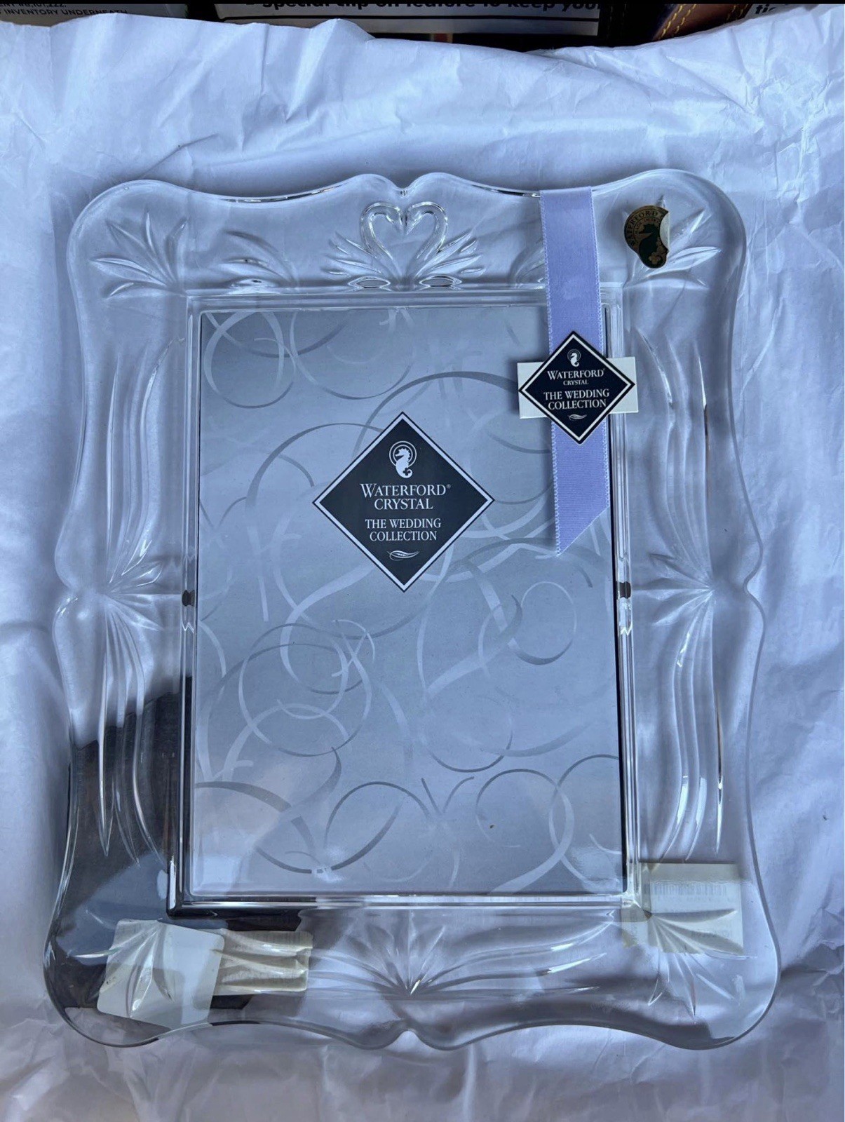 Waterford Crystal Wedding Heirloom Picture Frame 5x7  New