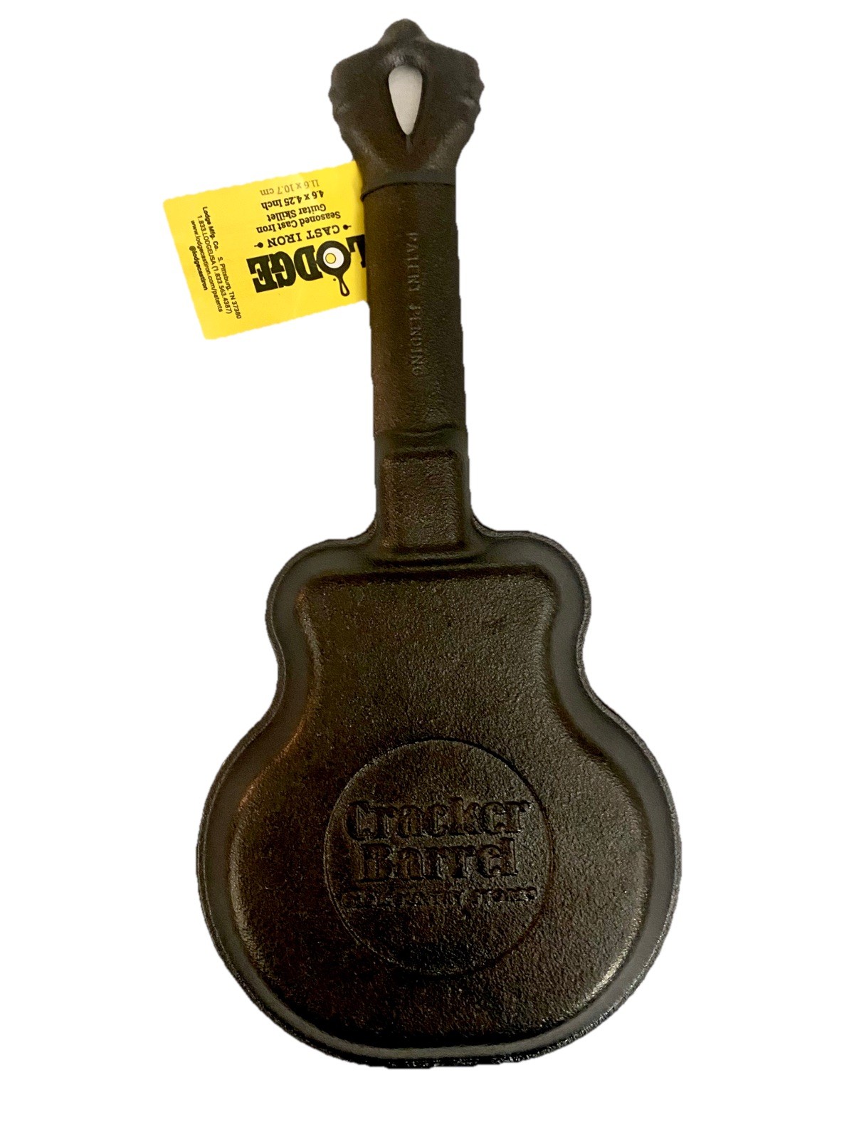 Lodge Cast Iron Mini Guitar Skillet Cracker Barrel Old Country Store NWT 10.75”