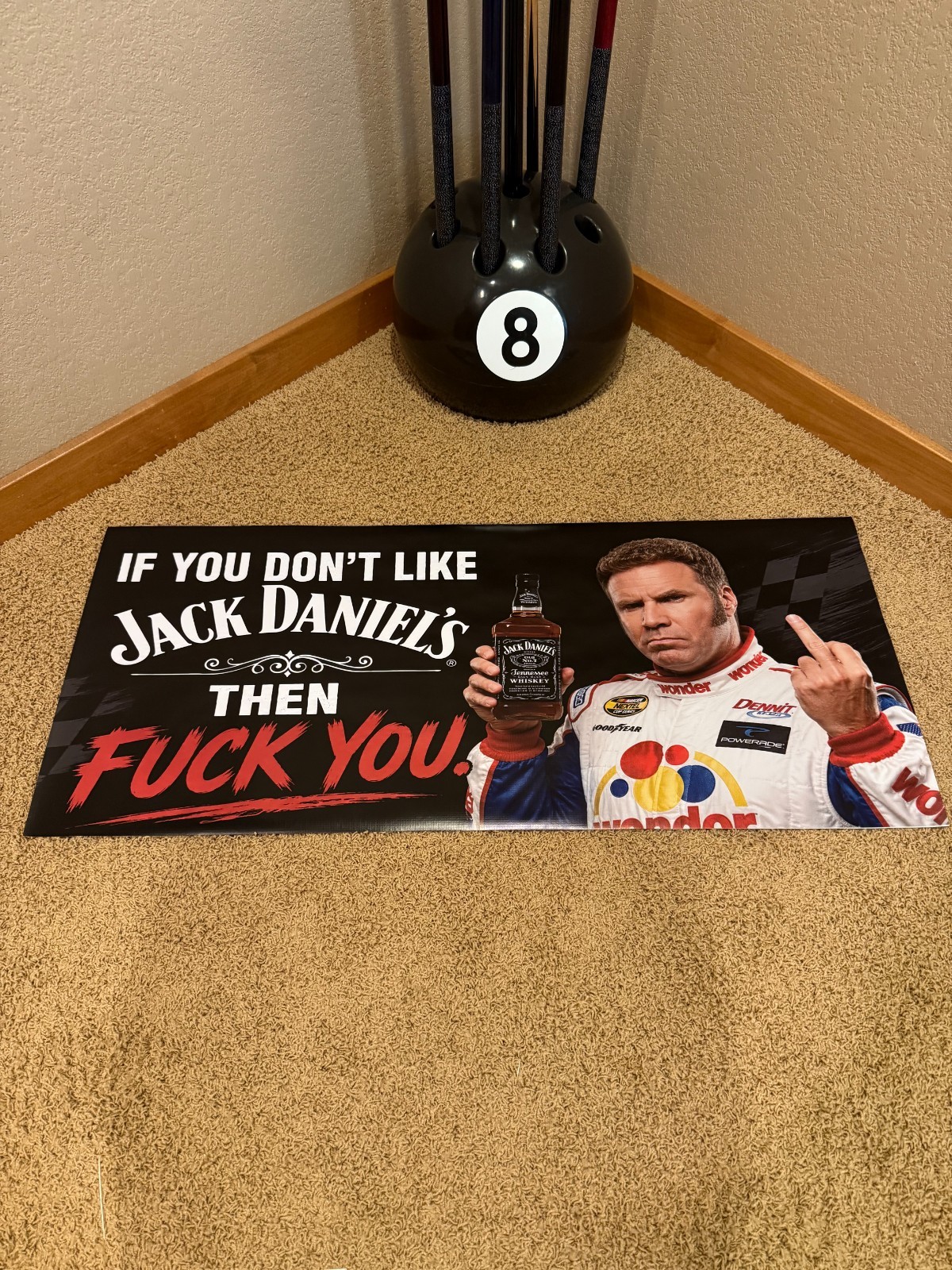 If you don\'t drink Jack Daniels Ricky Bobby Banner mancave shop Funny Whiskey