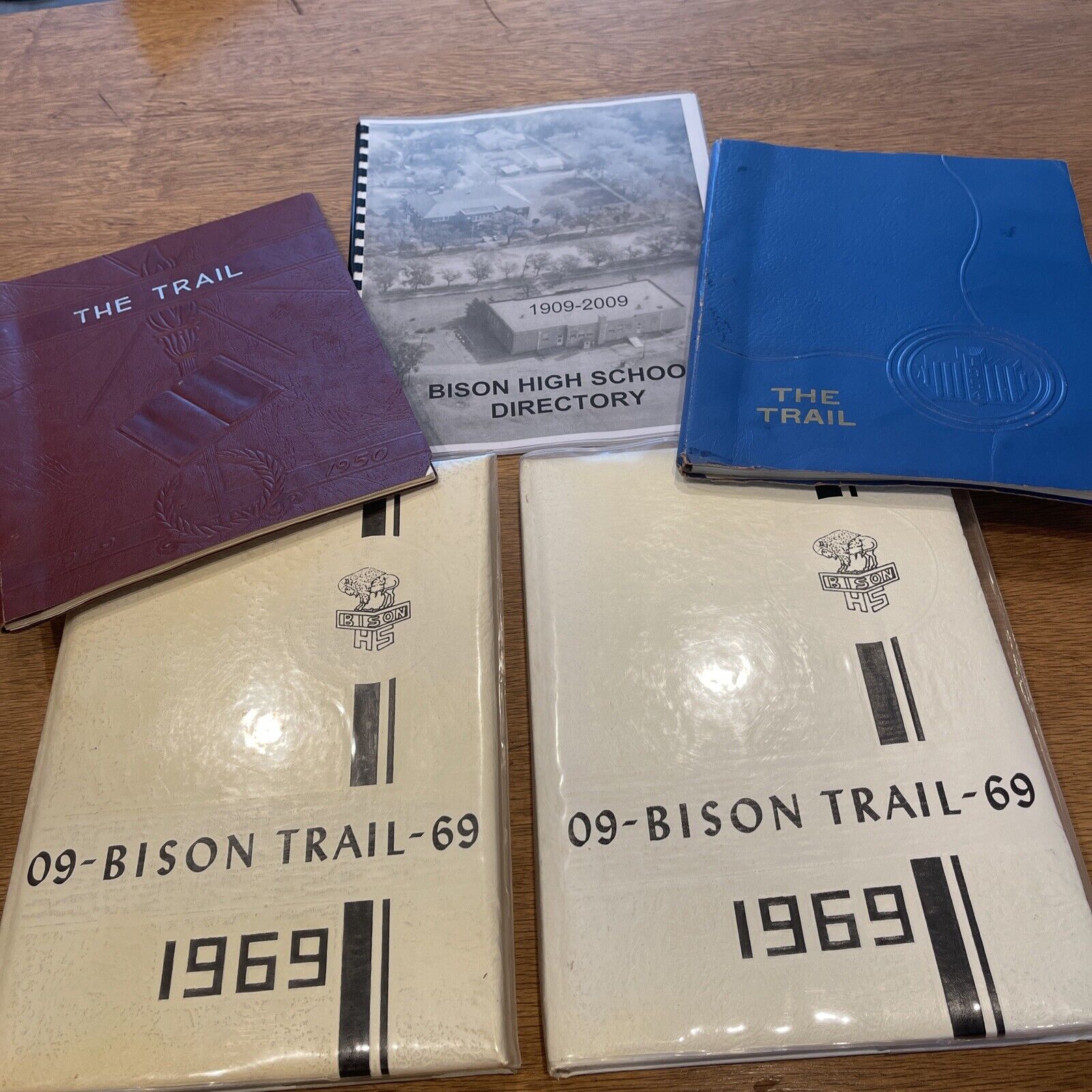 Lot 5 Bison Kansas High School Yearbooks 1969 49 1950 1954 Centennial Directory 