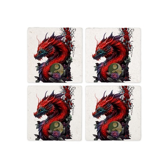 CafePress Wonderful Chinese Dragon Tile Coaster (1178375936)