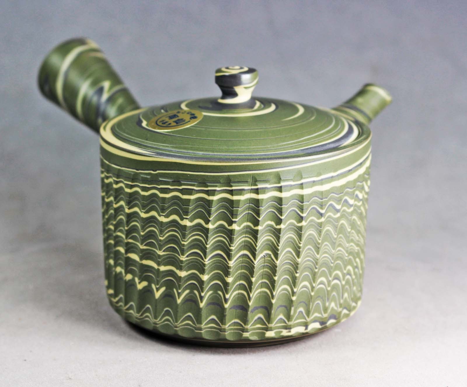 Tokoname Marbling Teapot by Tousen, #tosen01 : D90*H87mm, 280ml Tokoname Marbling Teapot by Tousen, #tosen01 : D90*H87mm, 280ml
