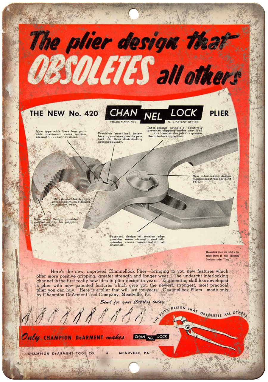 Champion Dearment Channel Lock Plier Tool Ad 12\