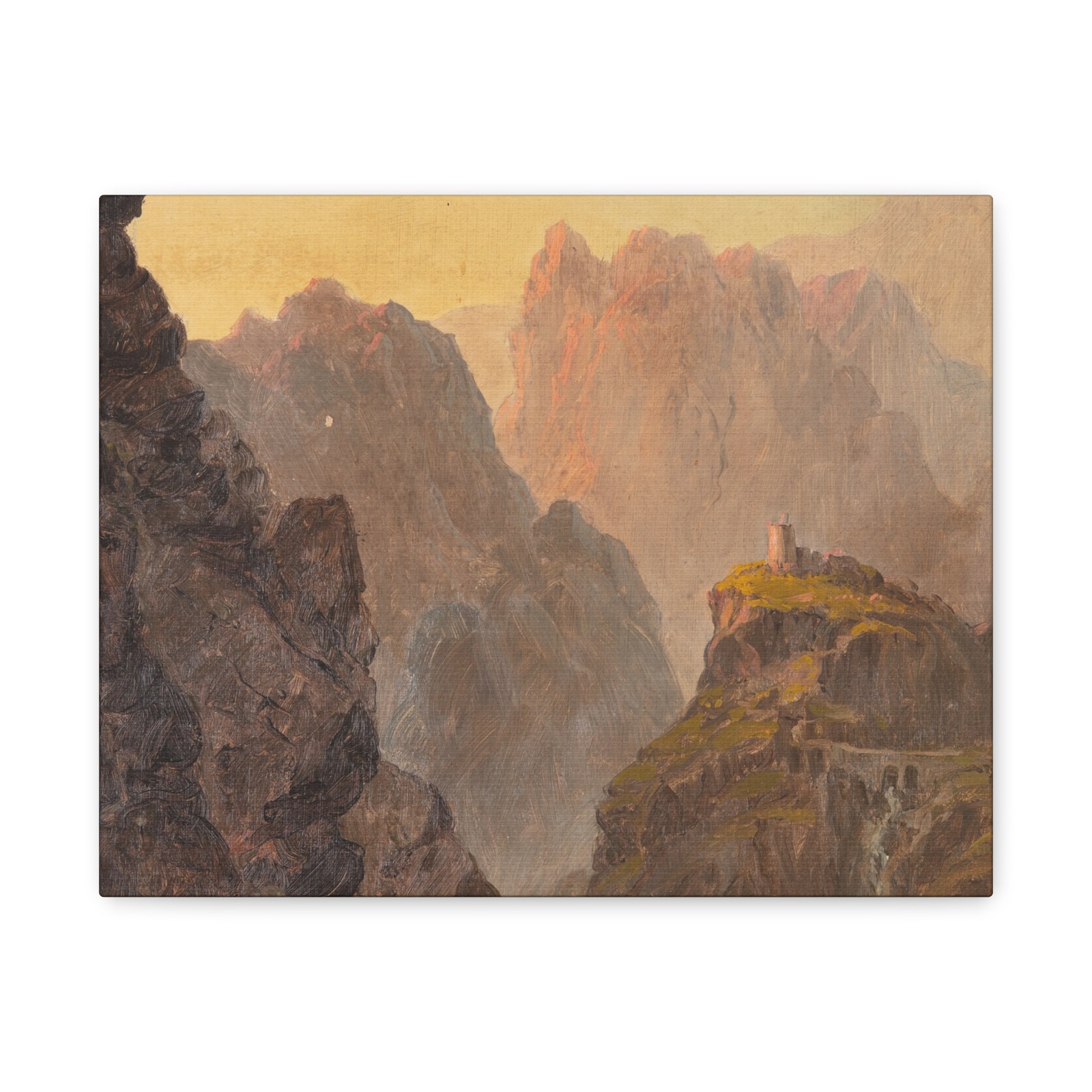 Frederic Edwin Church, American, - Castle in the Mountains - Canvas Wall Art
