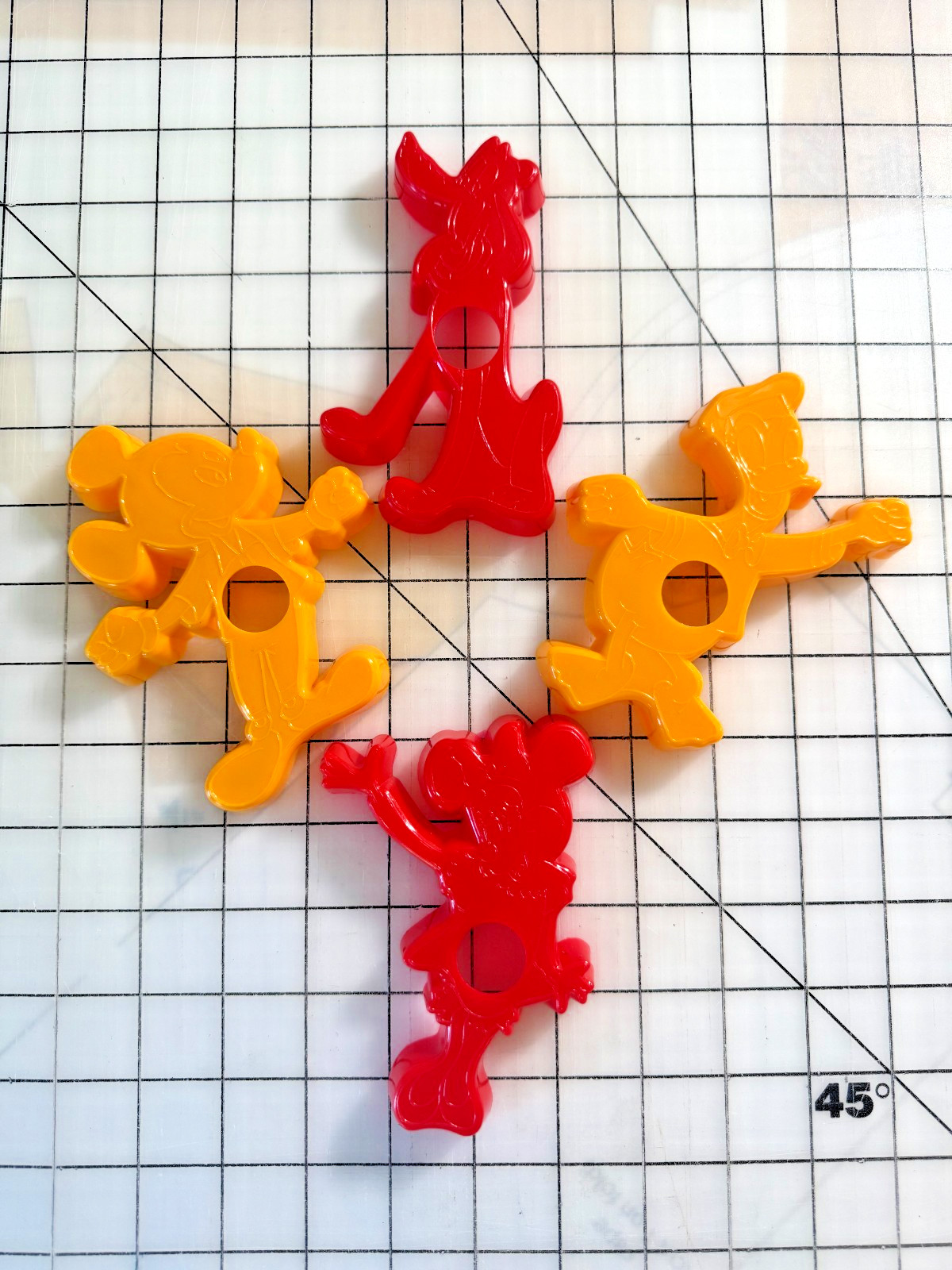 Vintage Disney Cookie Cutter Set Mickey Minnie Donald Pluto Eagle USA