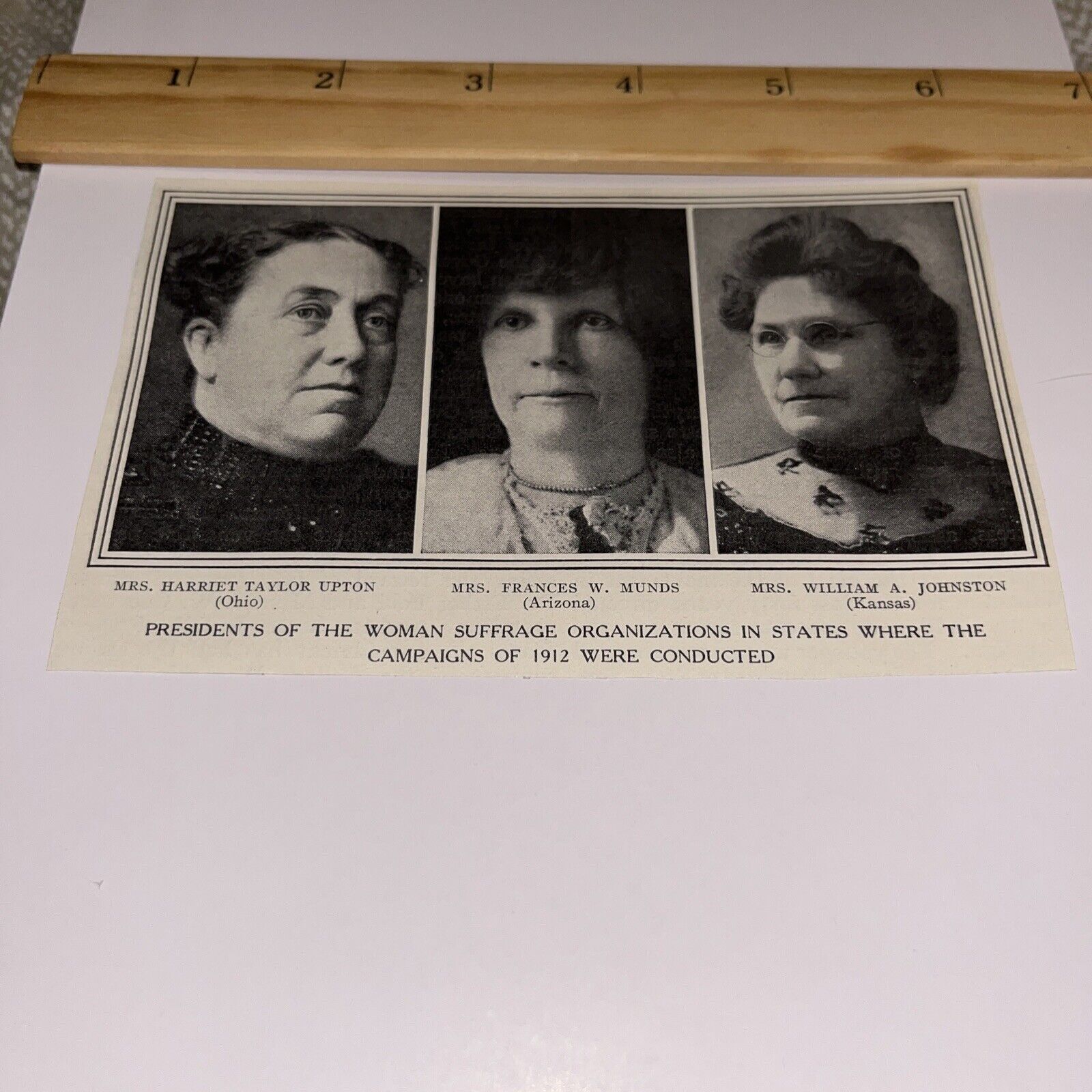 Antique 1912 Portraits of Women’s Suffrage Leaders Frances Munds Harriet Upton