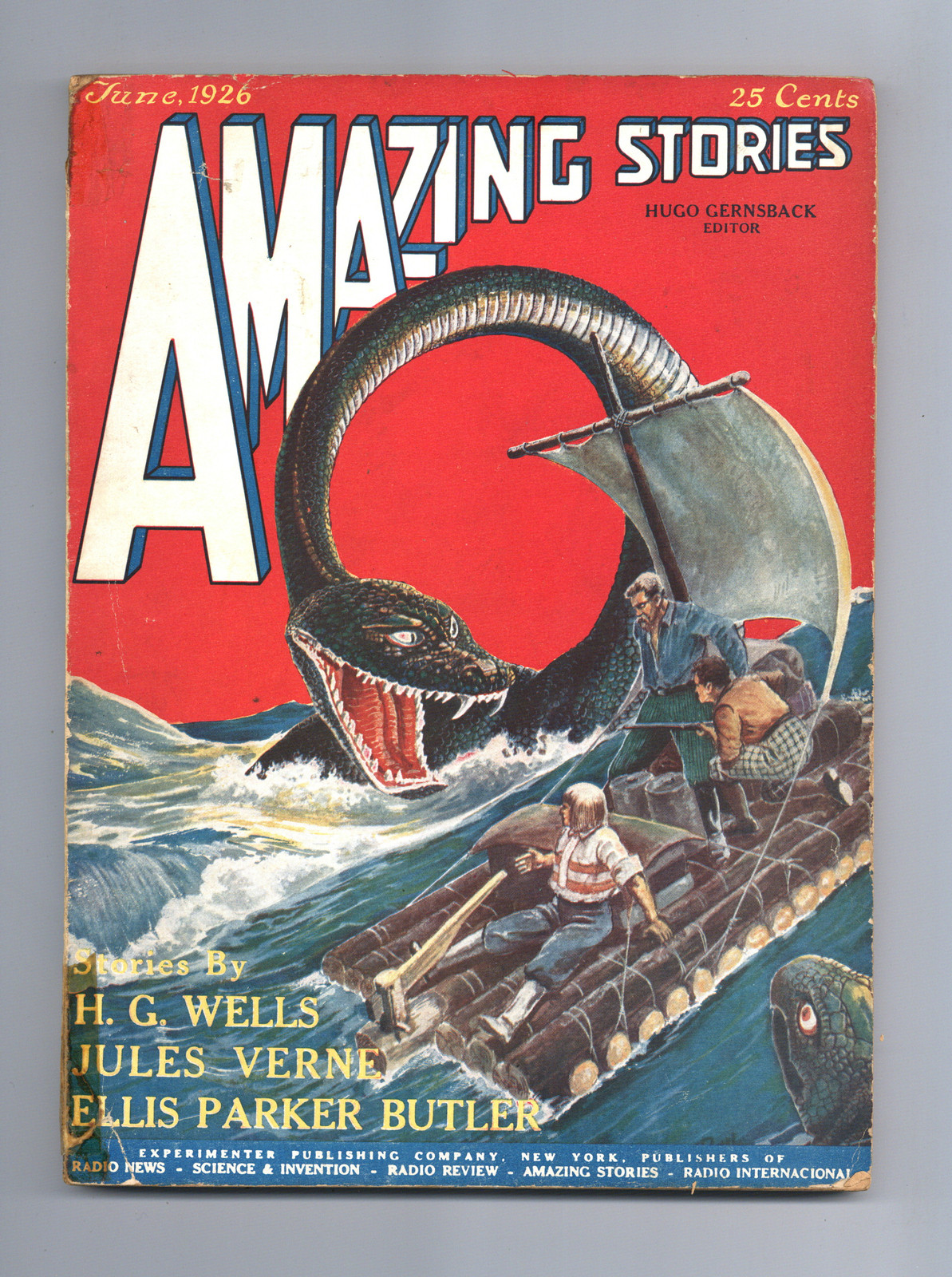 Amazing Stories Pulp Vol. 1 #3 VG 1926