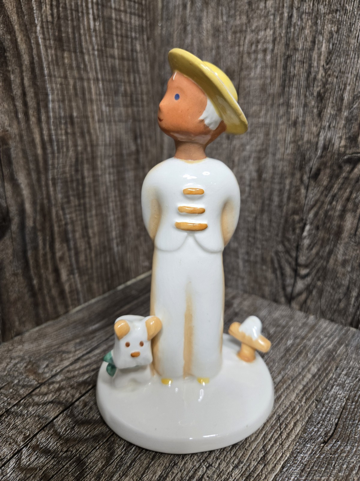 Royal Dux Czechoslovakia Porcelain Figurine Boy With Dog