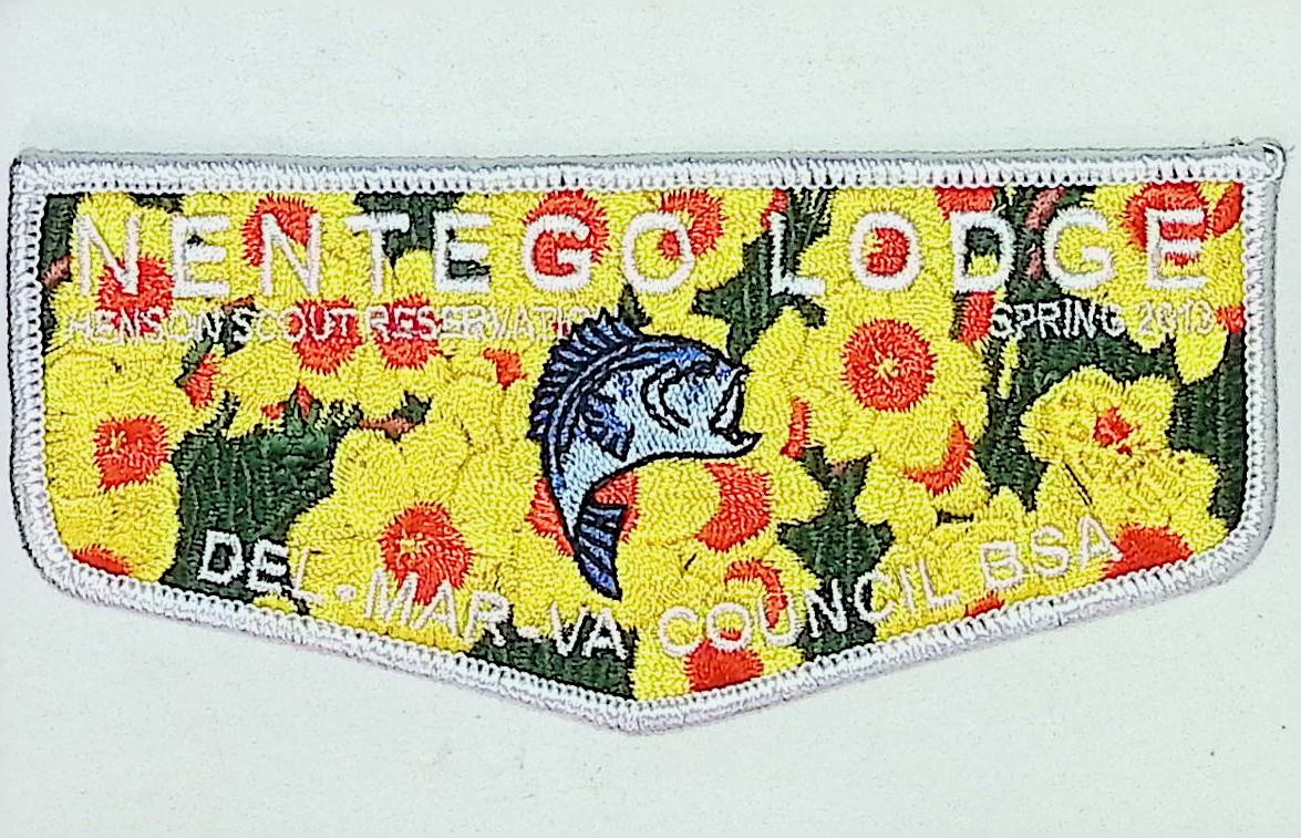 Nentego Lodge 20 Del-Mar-Va Council DE Spring 2013 Flap WHT Bdr